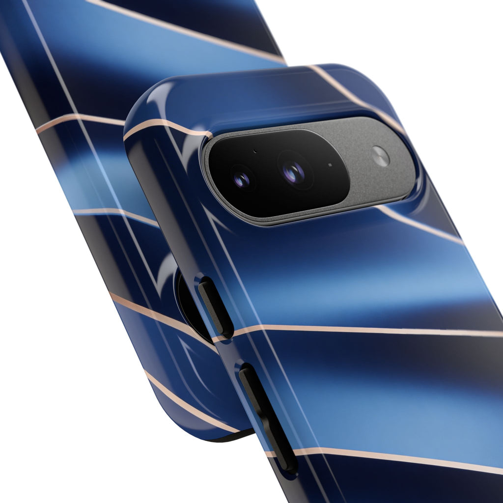 Blue Metallic Wave Phone Case