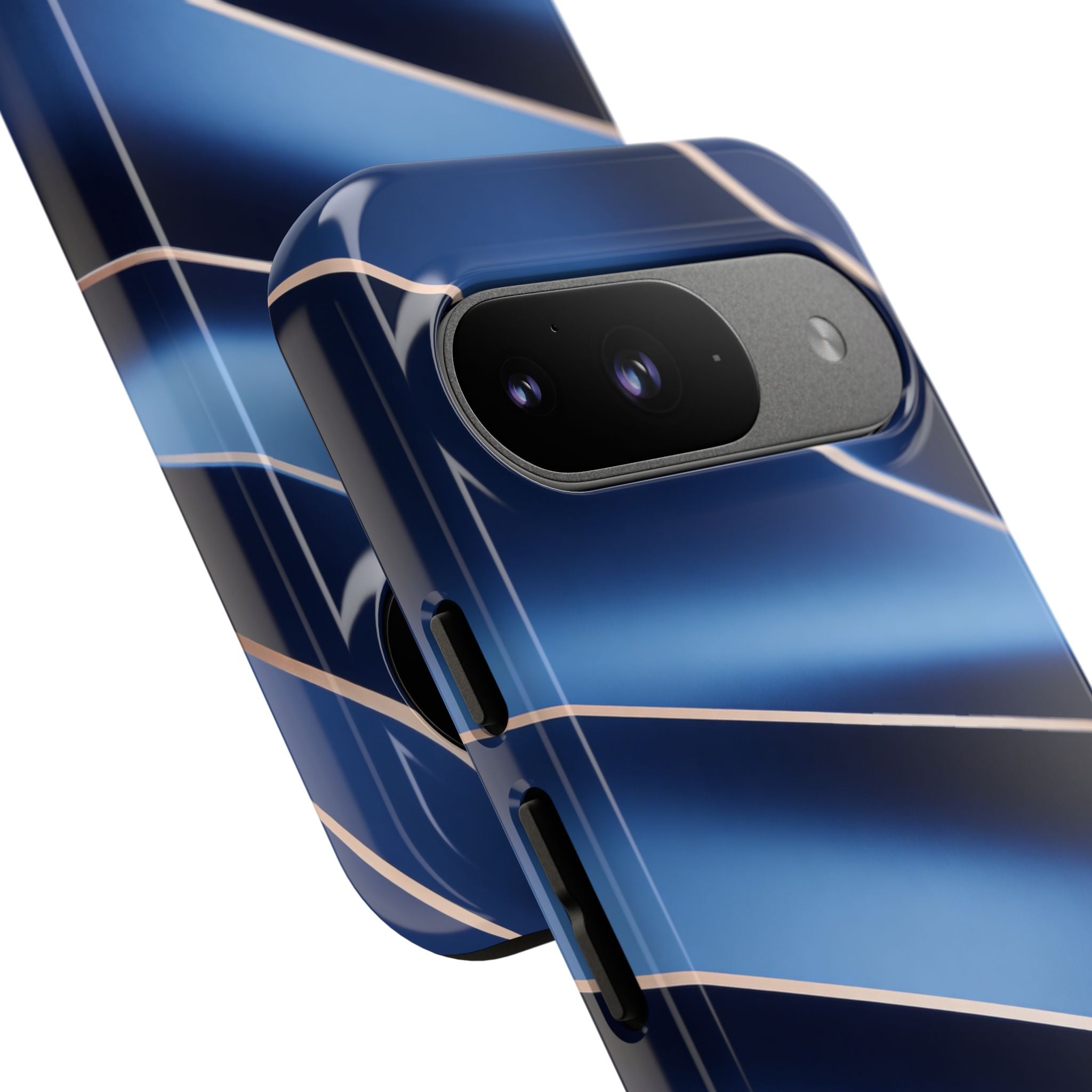Blue Metallic Wave Phone Case