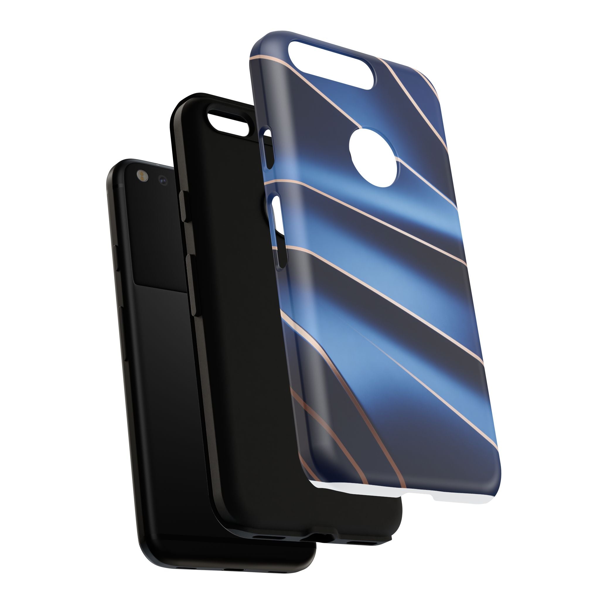 Blue Metallic Wave Phone Case