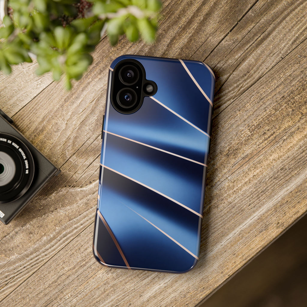 Blue Metallic Wave Phone Case
