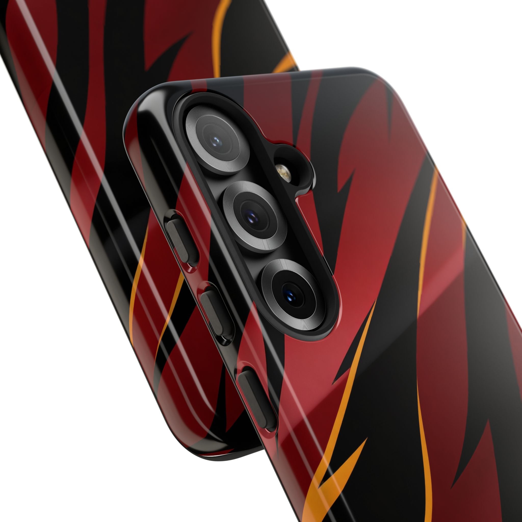 Red Black Tiger Stripe Protective Tough Case