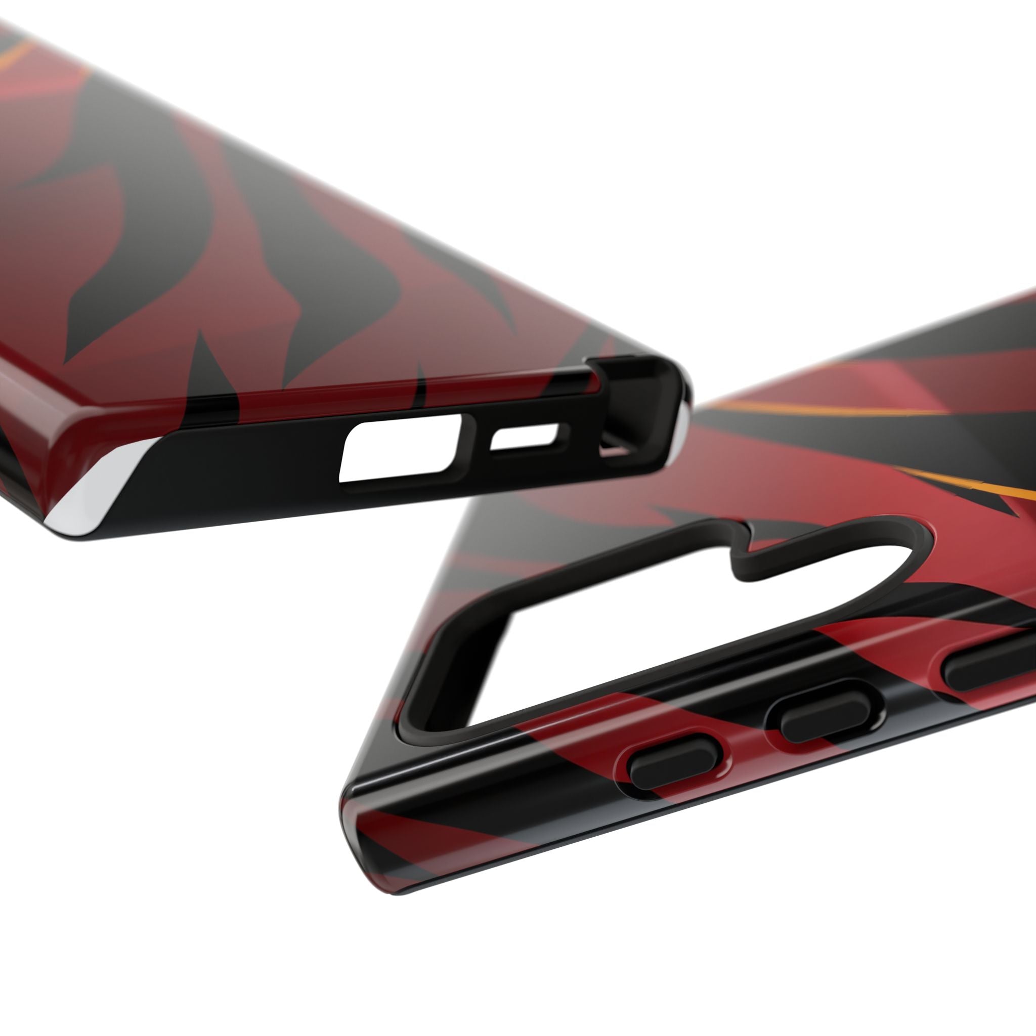 Red Black Tiger Stripe Protective Tough Case