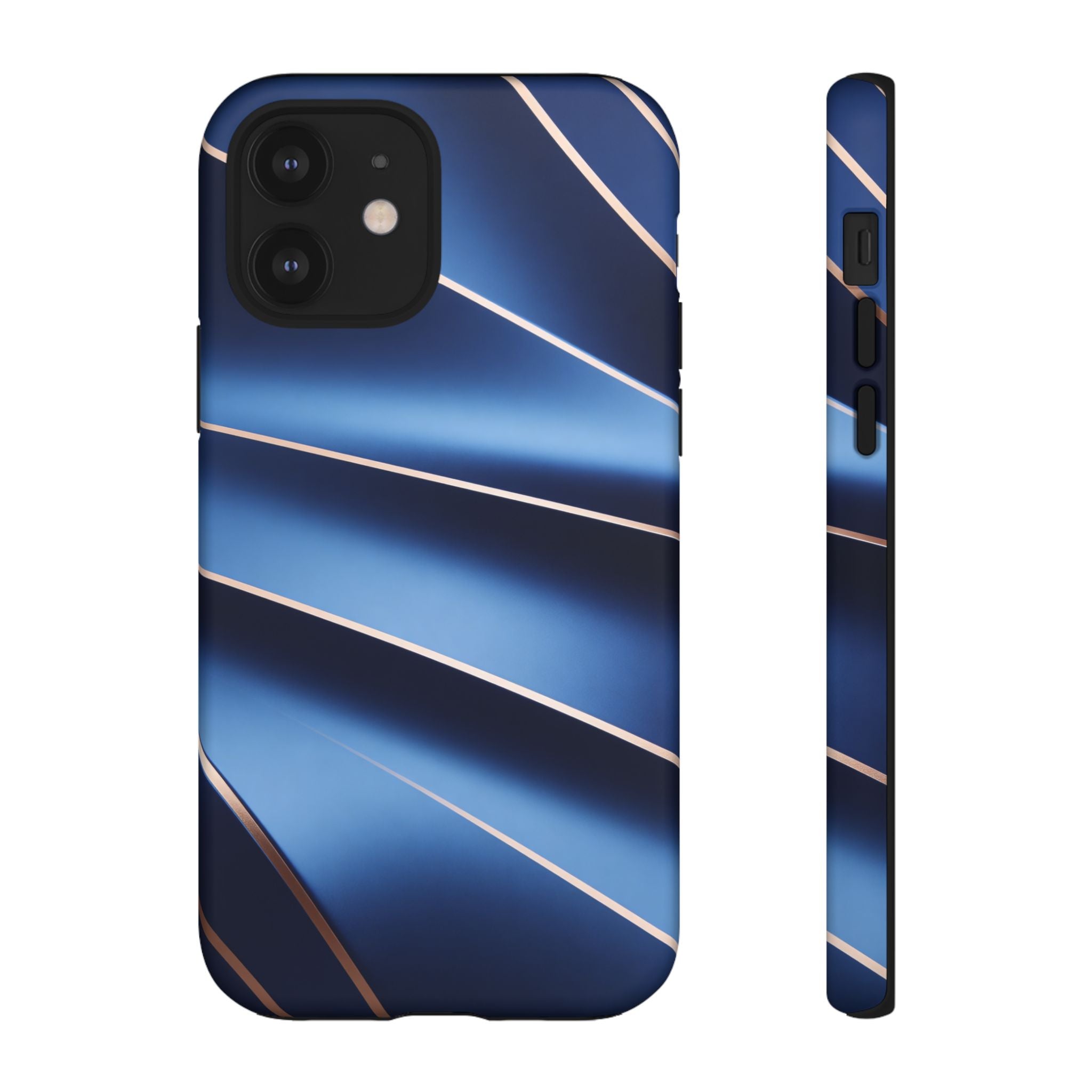 Blue Metallic Wave Phone Case