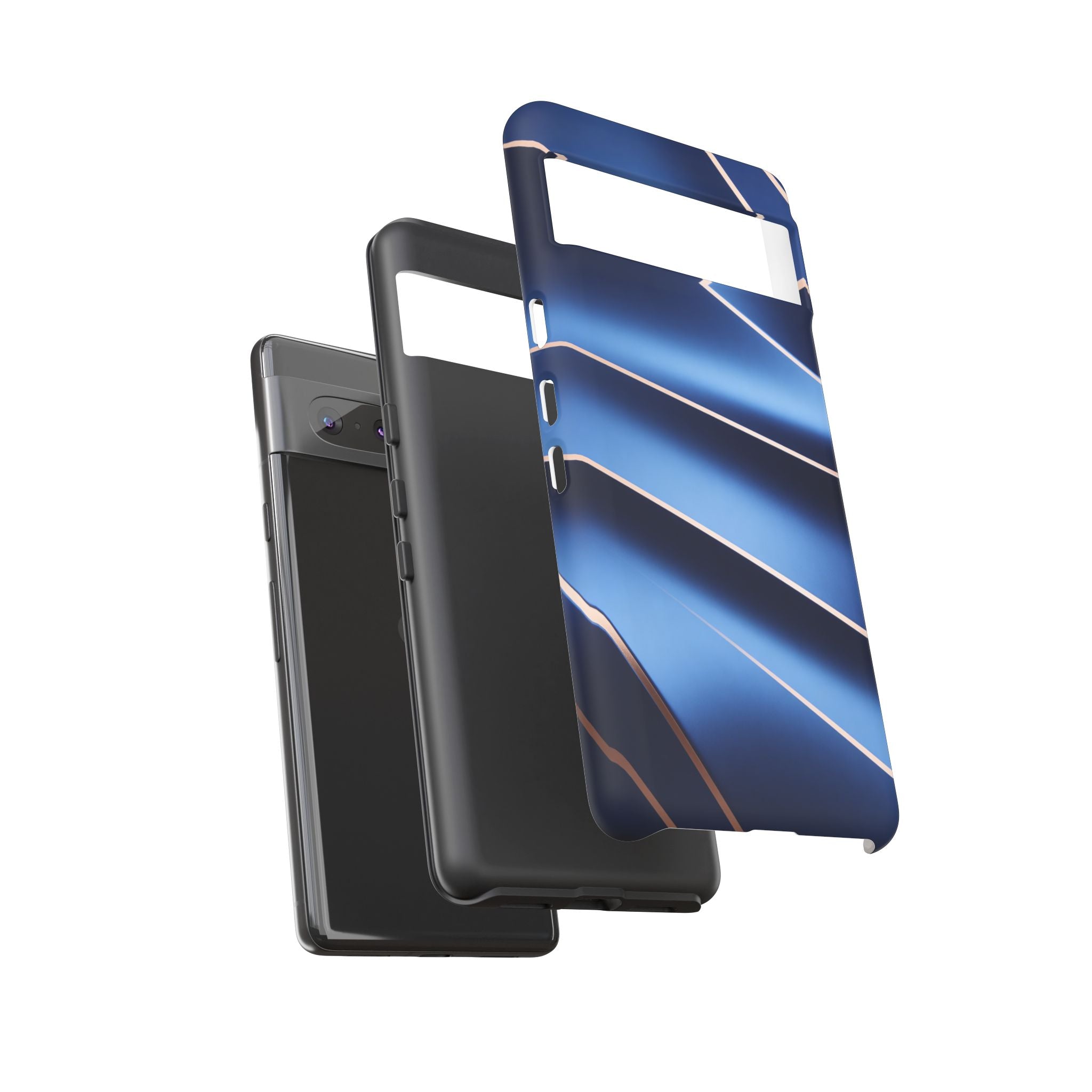 Blue Metallic Wave Phone Case