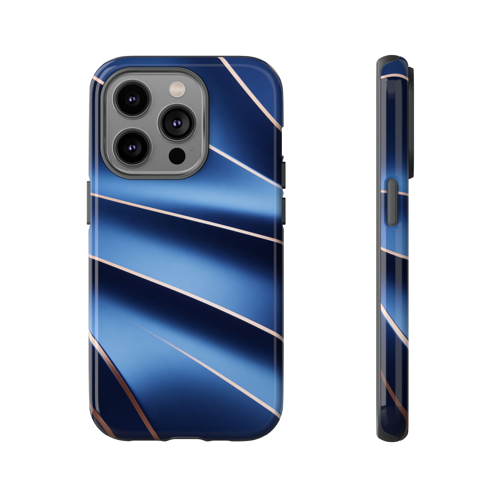 Blue Metallic Wave Phone Case