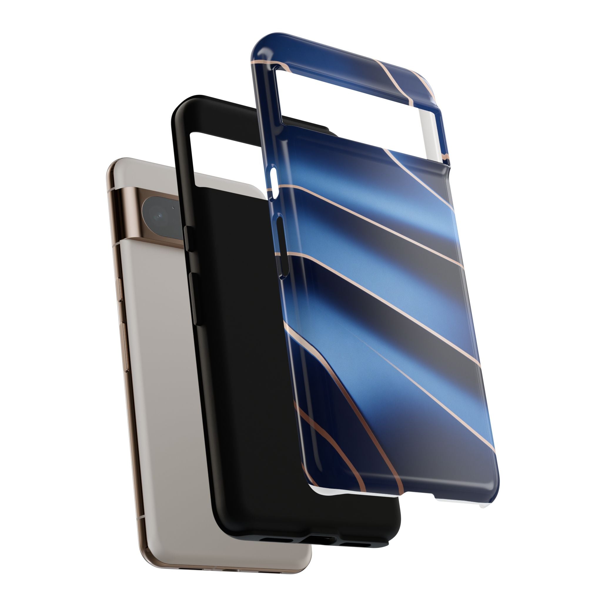 Blue Metallic Wave Phone Case