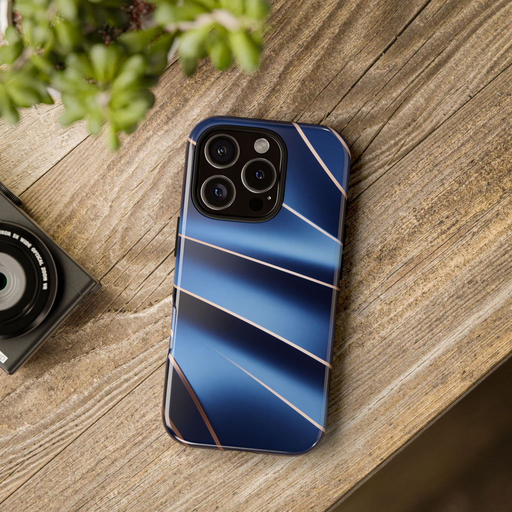 Blue Metallic Wave Phone Case