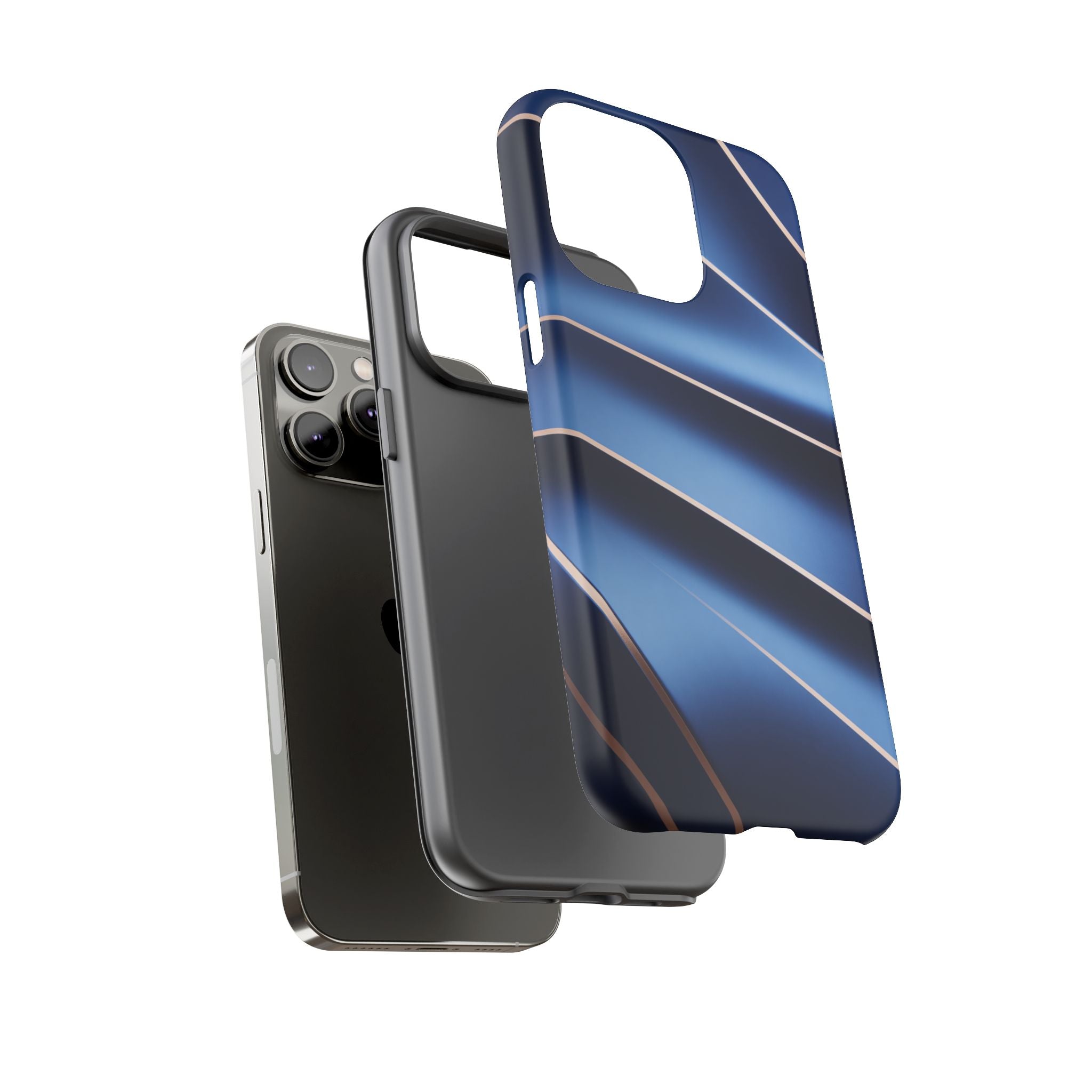 Blue Metallic Wave Phone Case