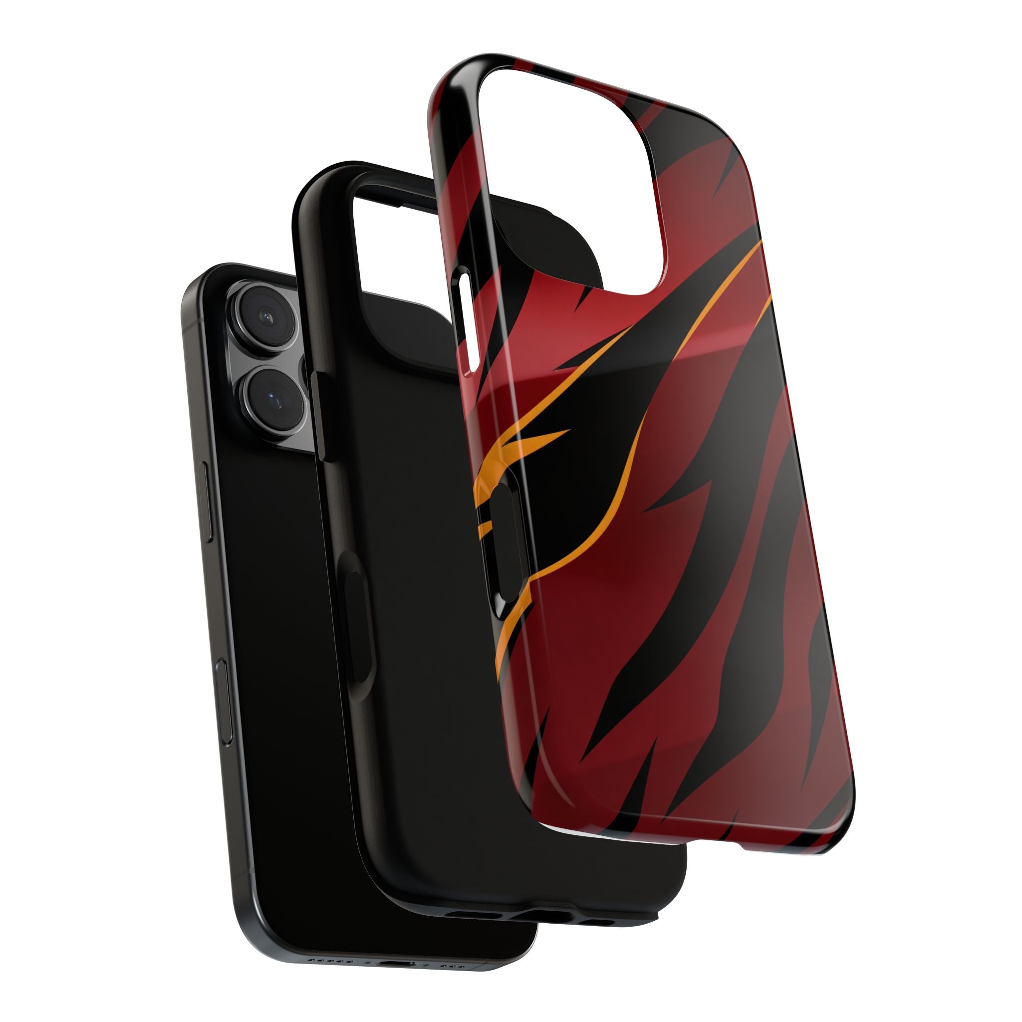 Red Black Tiger Stripe Protective Tough Case