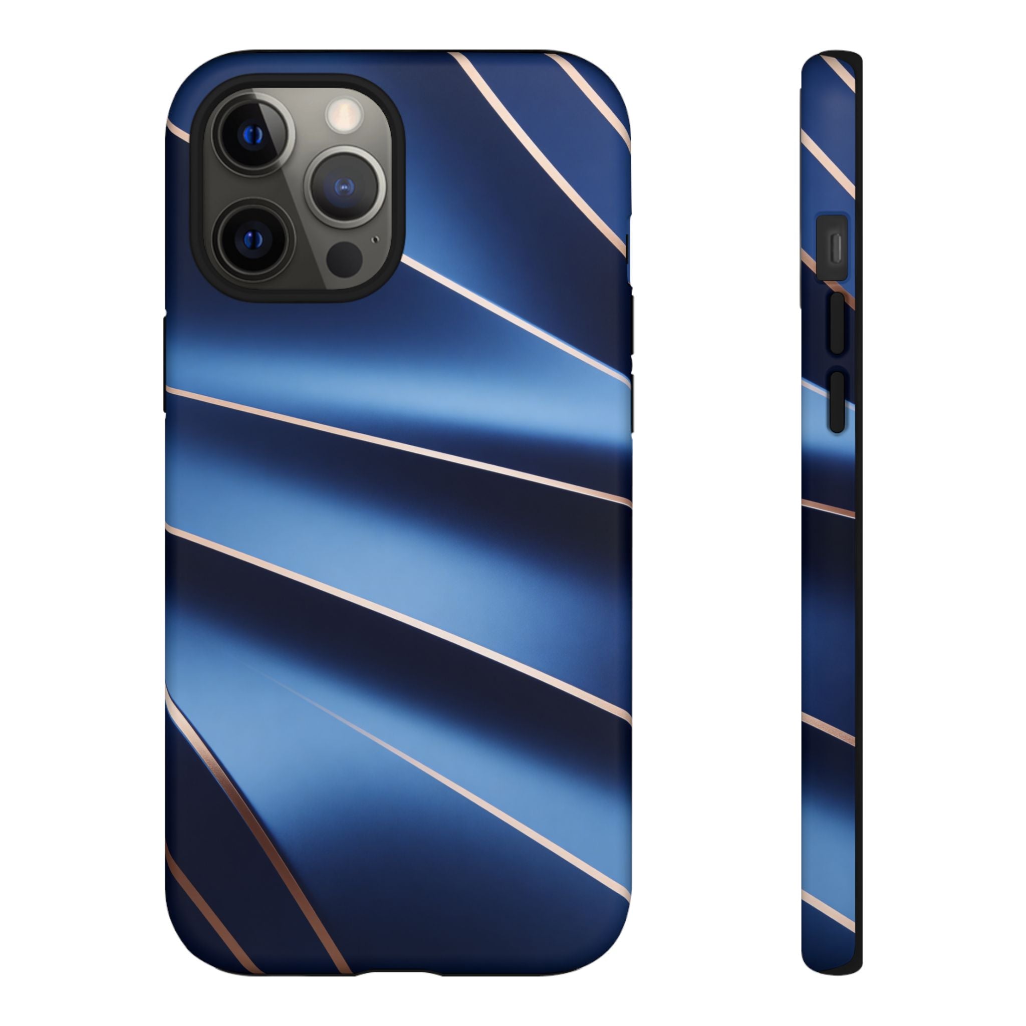 Blue Metallic Wave Phone Case