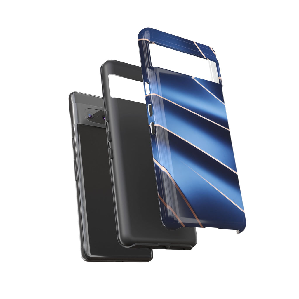 Blue Metallic Wave Phone Case