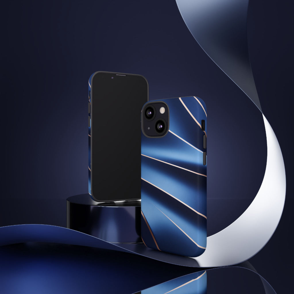 Blue Metallic Wave Phone Case