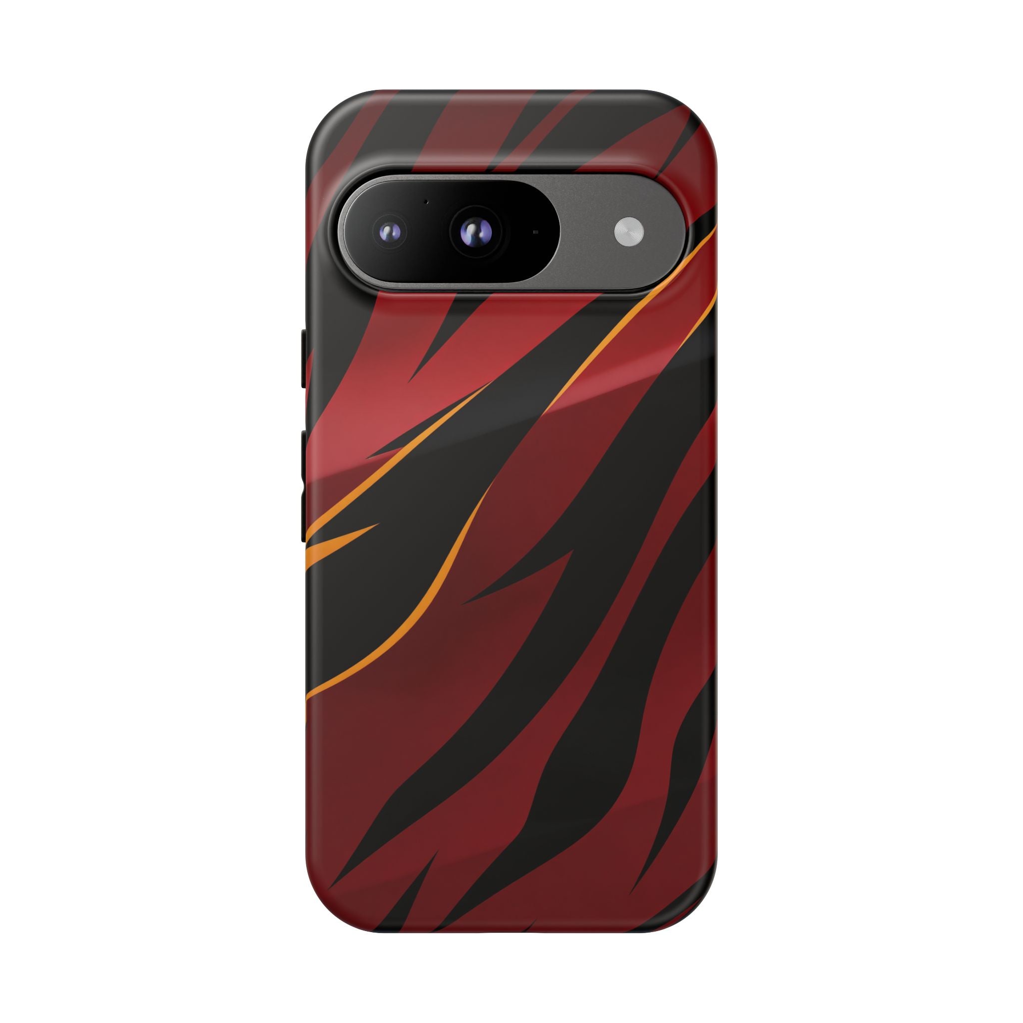 Red Black Tiger Stripe Protective Tough Case