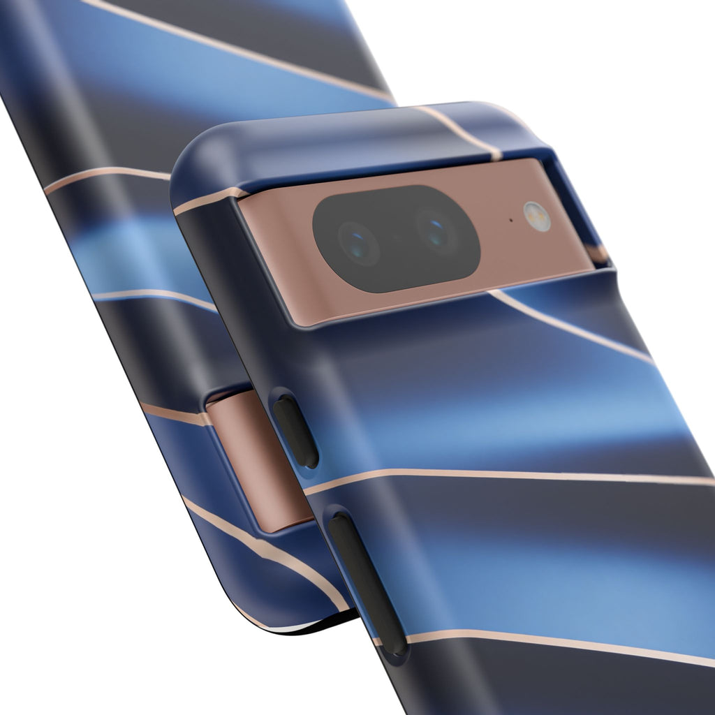 Blue Metallic Wave Phone Case