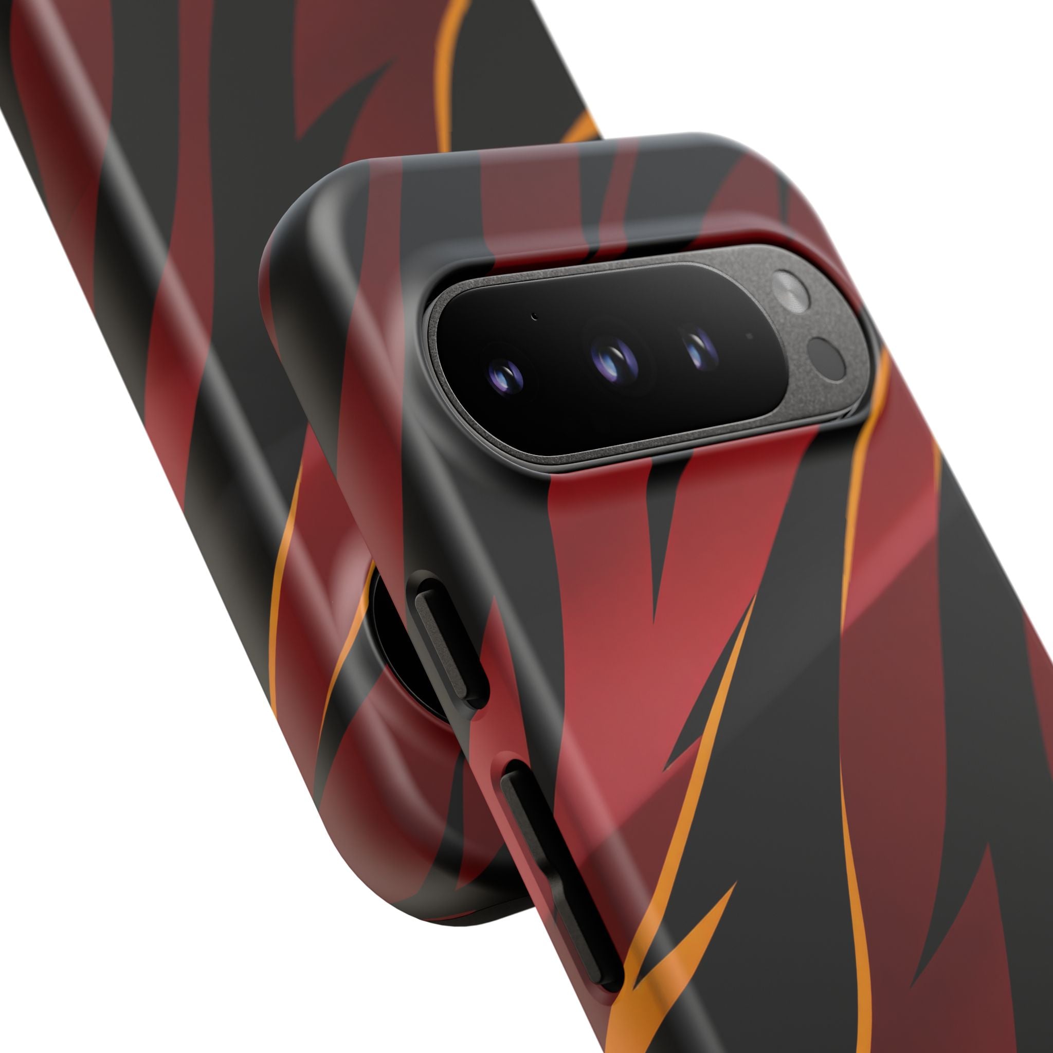 Red Black Tiger Stripe Protective Tough Case