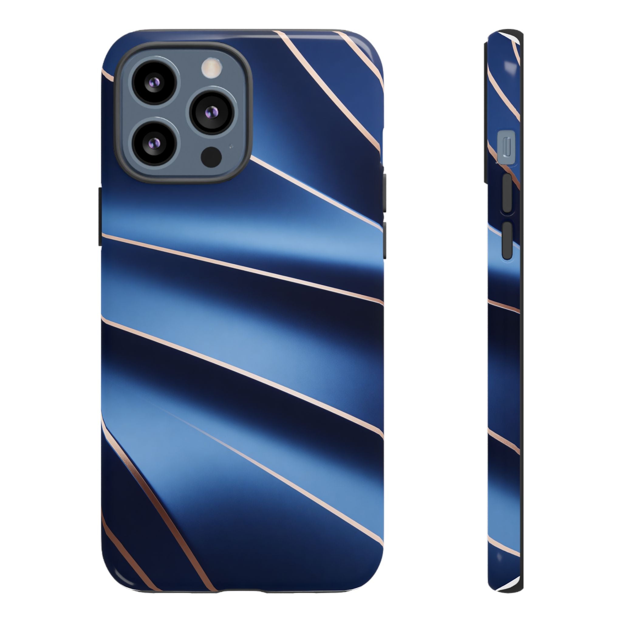 Blue Metallic Wave Phone Case
