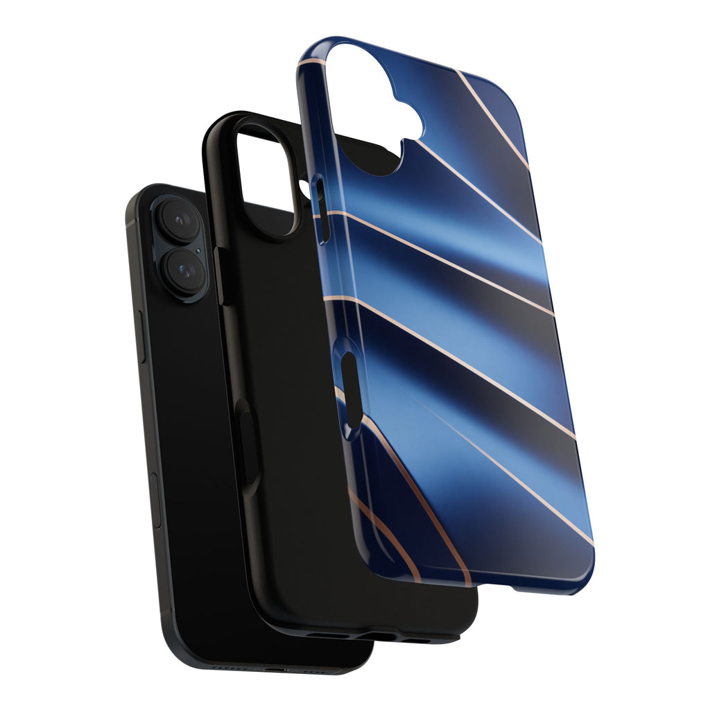 Blue Metallic Wave Phone Case
