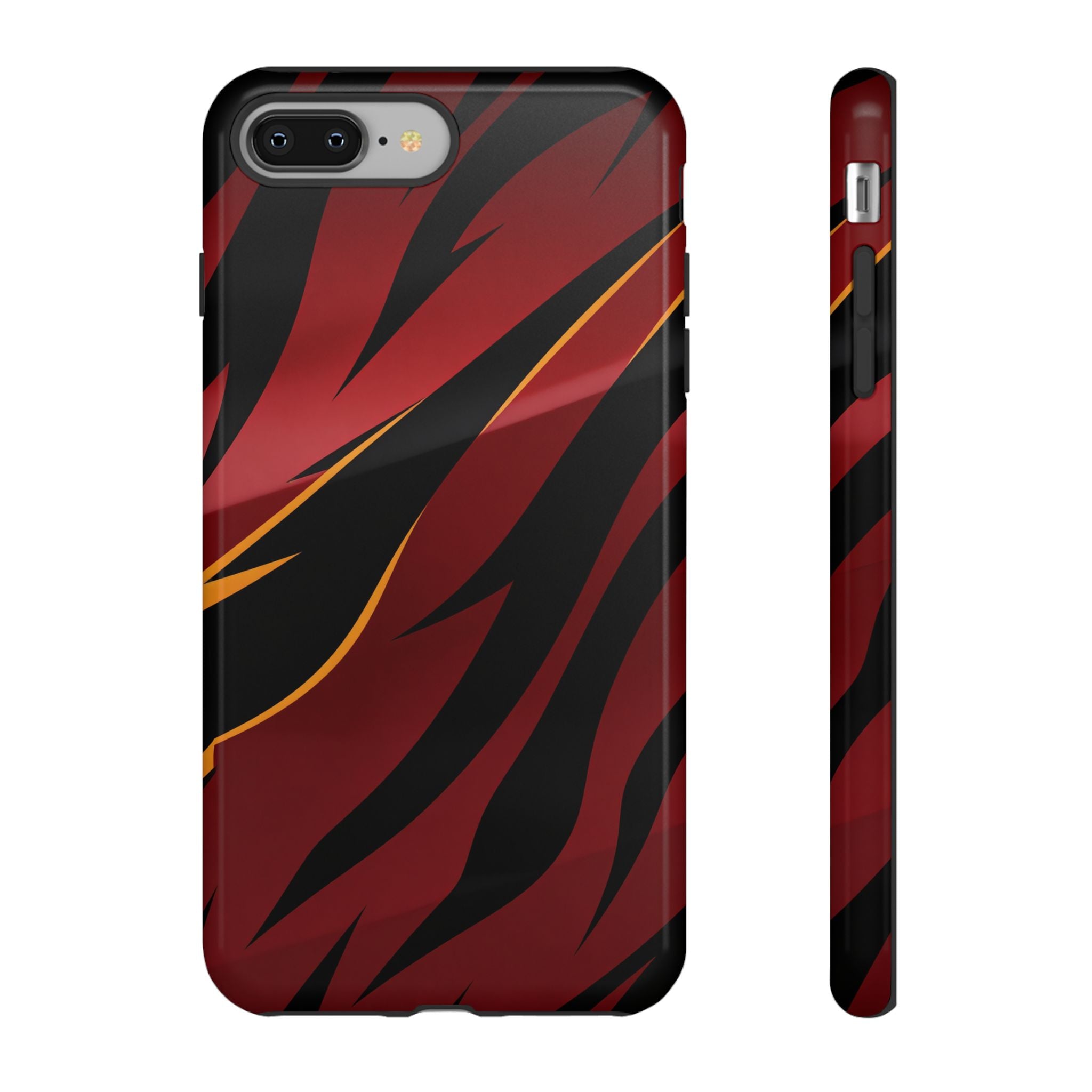 Red Black Tiger Stripe Protective Tough Case
