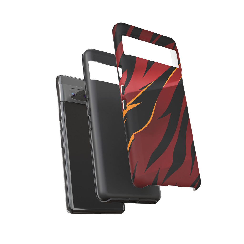 Red Black Tiger Stripe Protective Tough Case