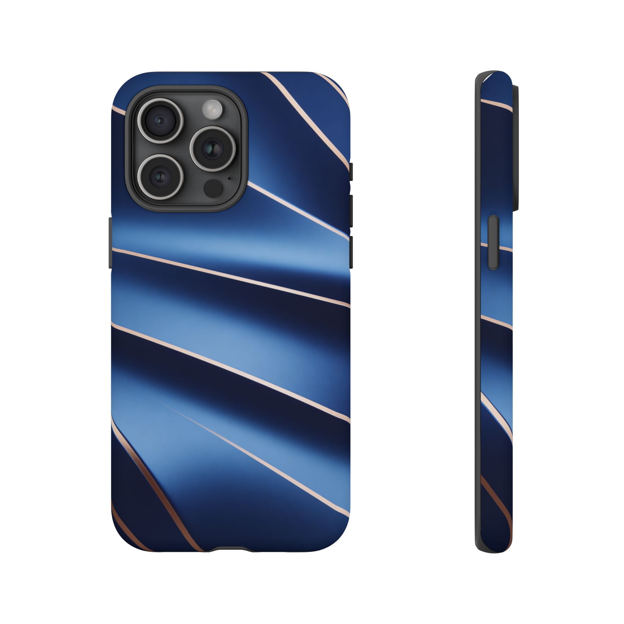Blue Metallic Wave Phone Case
