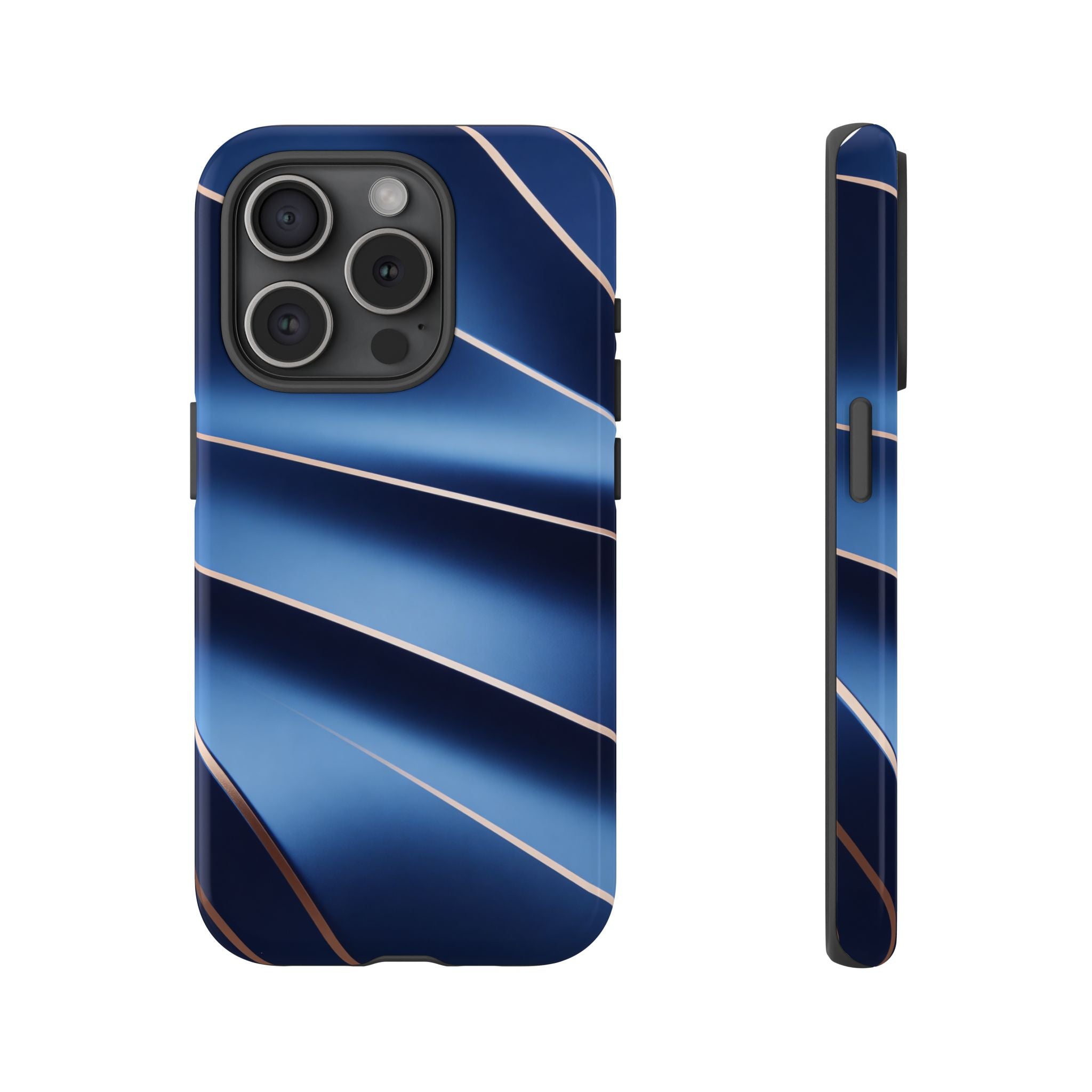 Blue Metallic Wave Phone Case