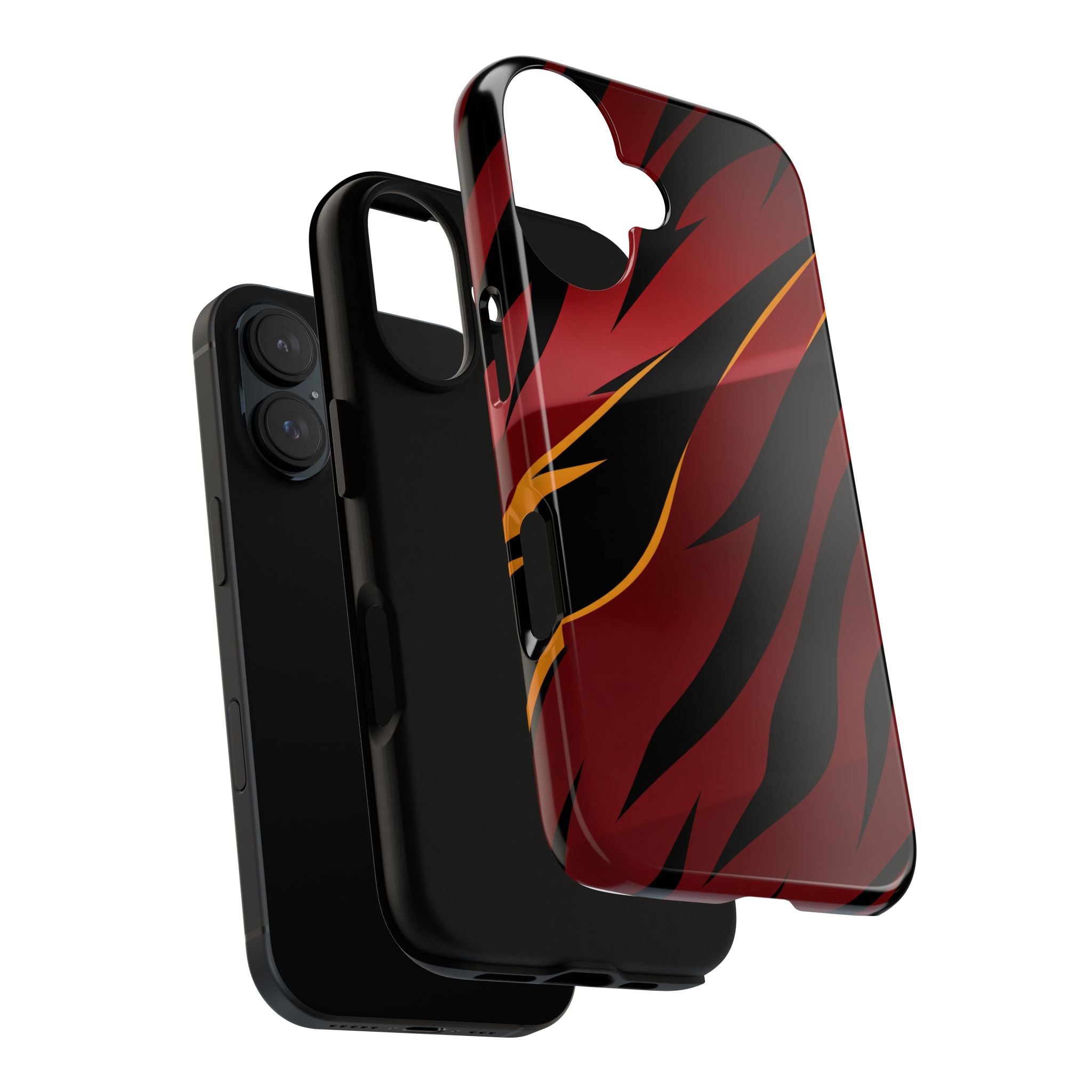 Red Black Tiger Stripe Protective Tough Case