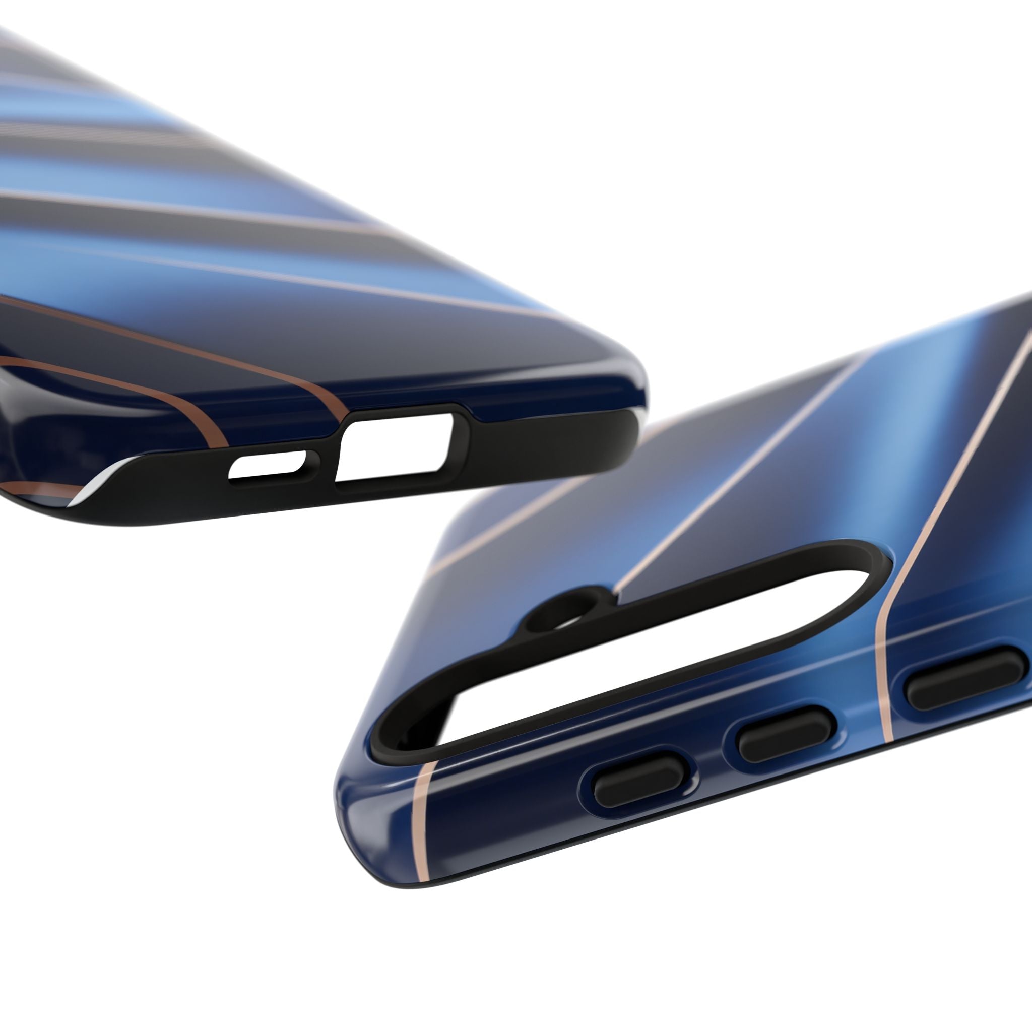 Blue Metallic Wave Phone Case