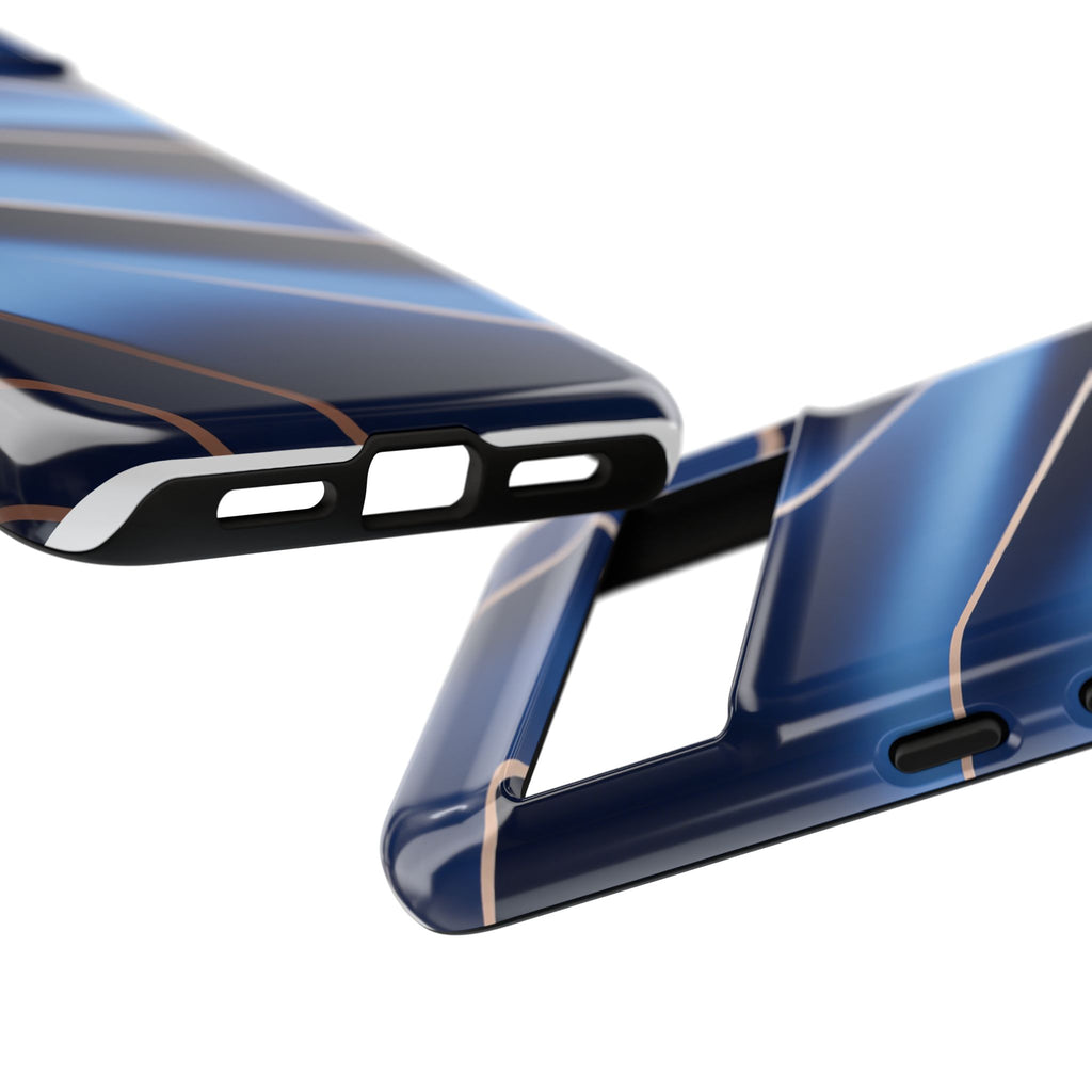 Blue Metallic Wave Phone Case