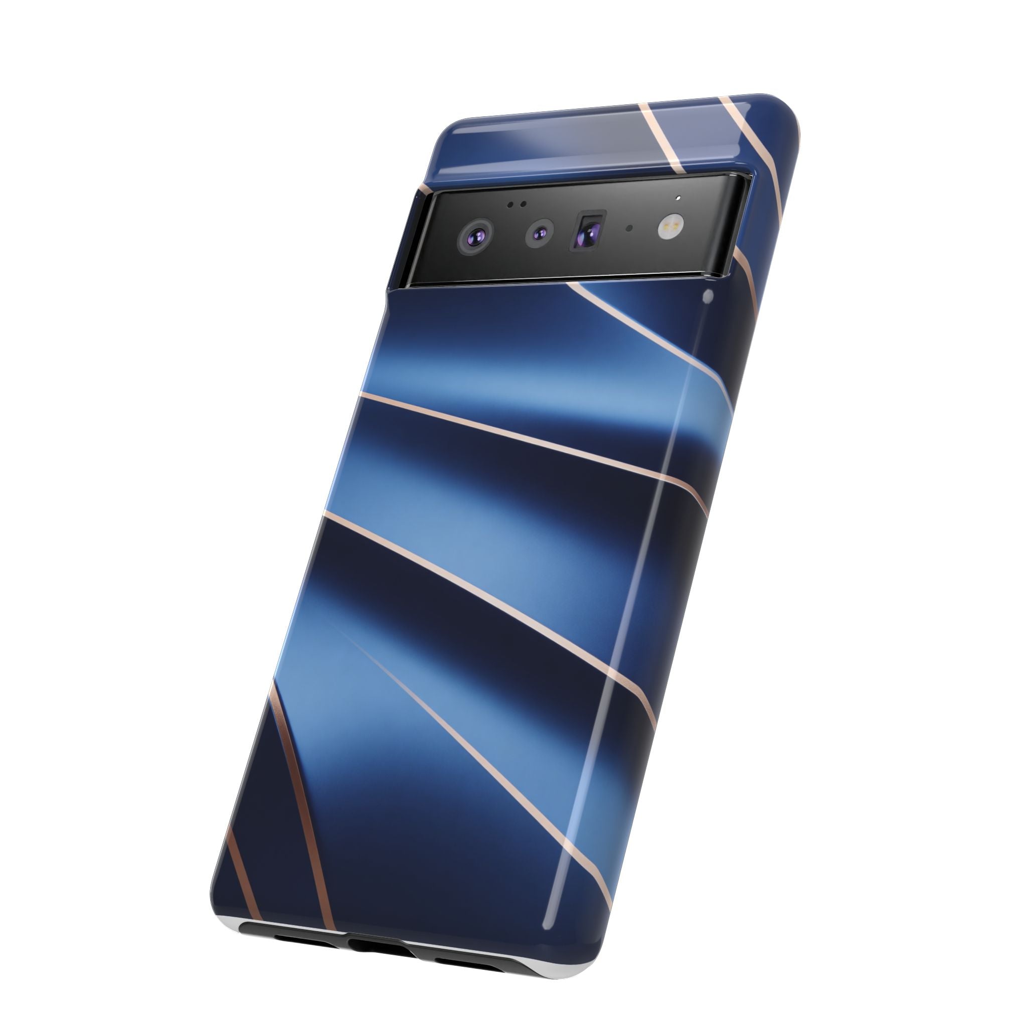 Blue Metallic Wave Phone Case
