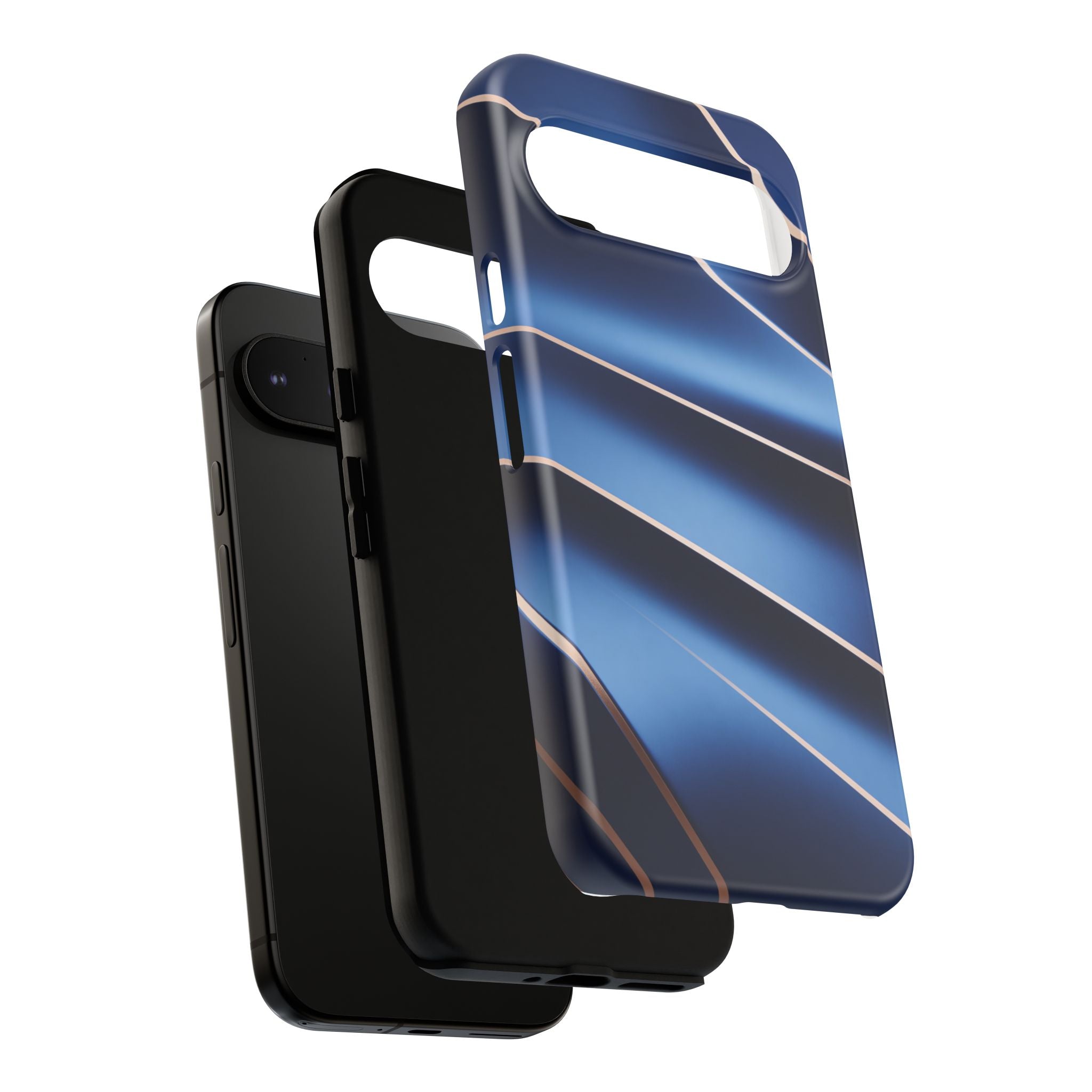Blue Metallic Wave Phone Case