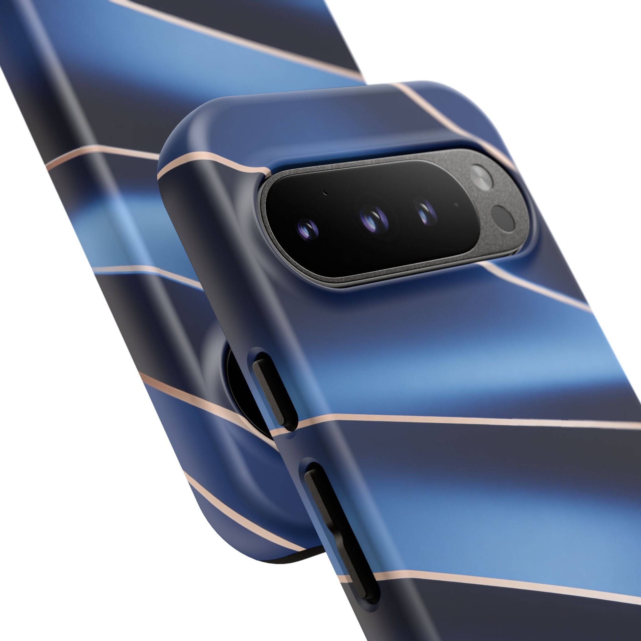 Blue Metallic Wave Phone Case