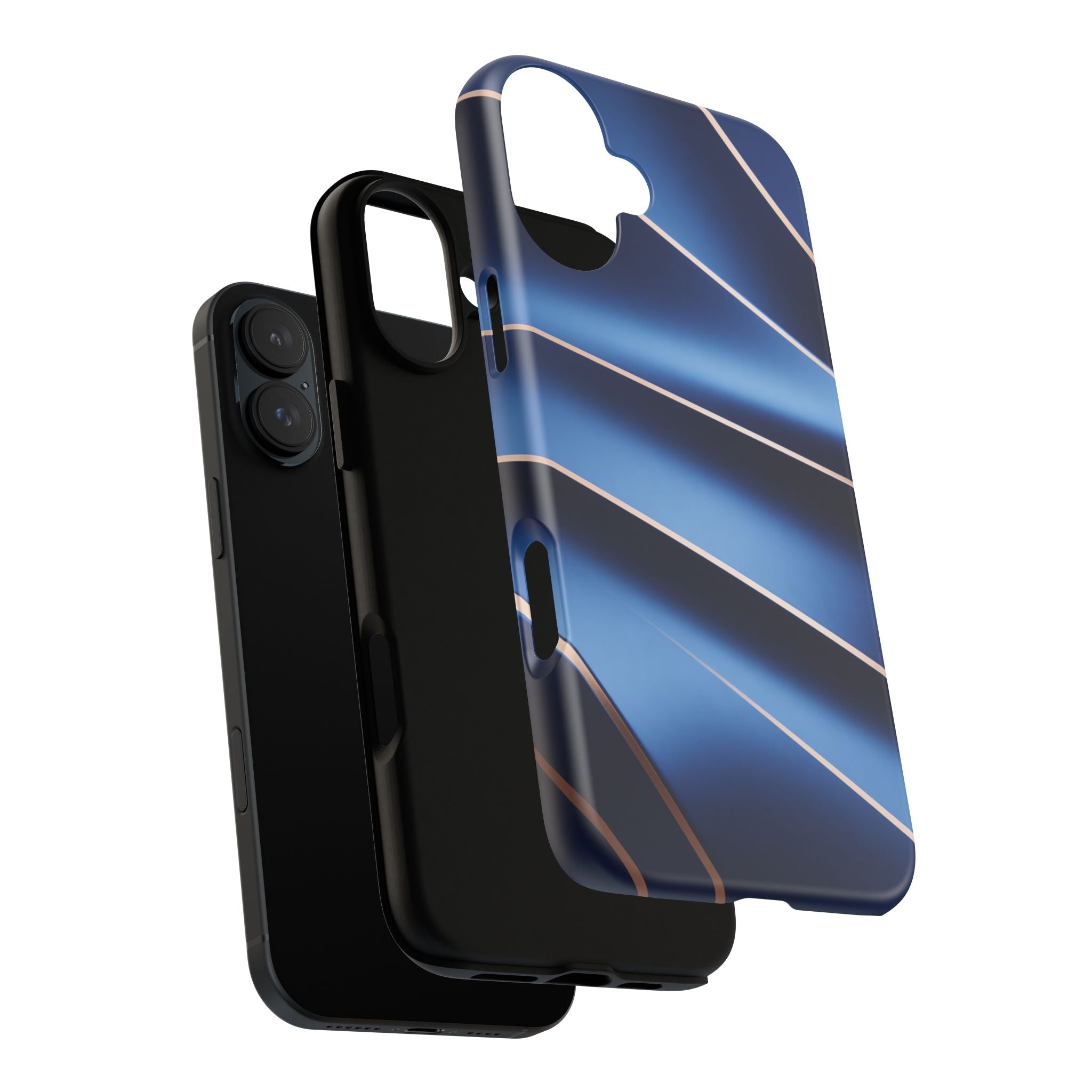 Blue Metallic Wave Phone Case