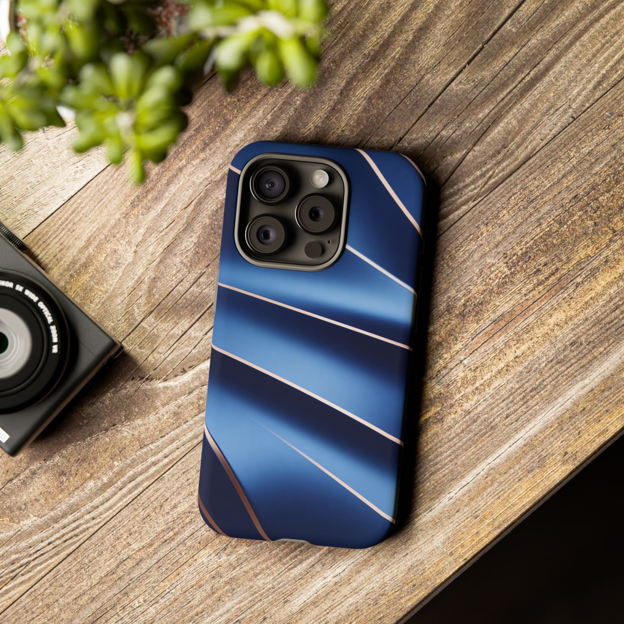 Blue Metallic Wave Phone Case