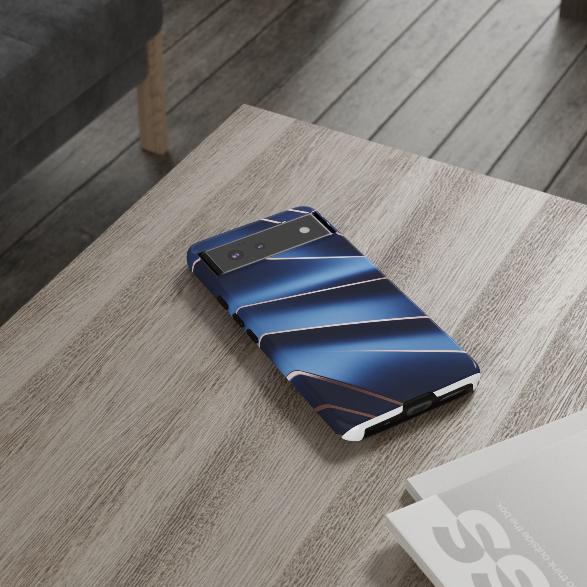 Blue Metallic Wave Phone Case