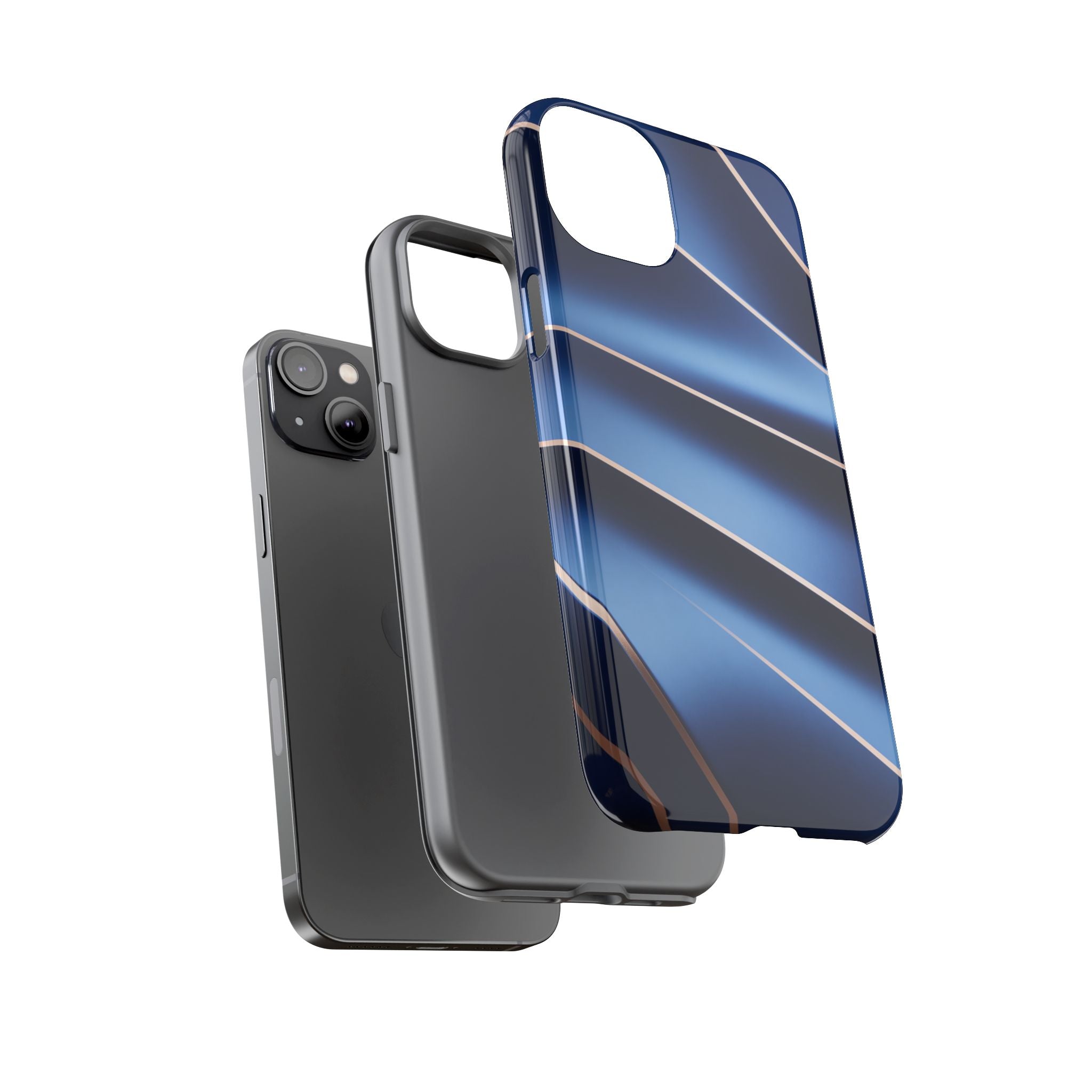 Blue Metallic Wave Phone Case