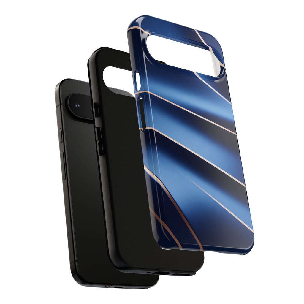 Blue Metallic Wave Phone Case