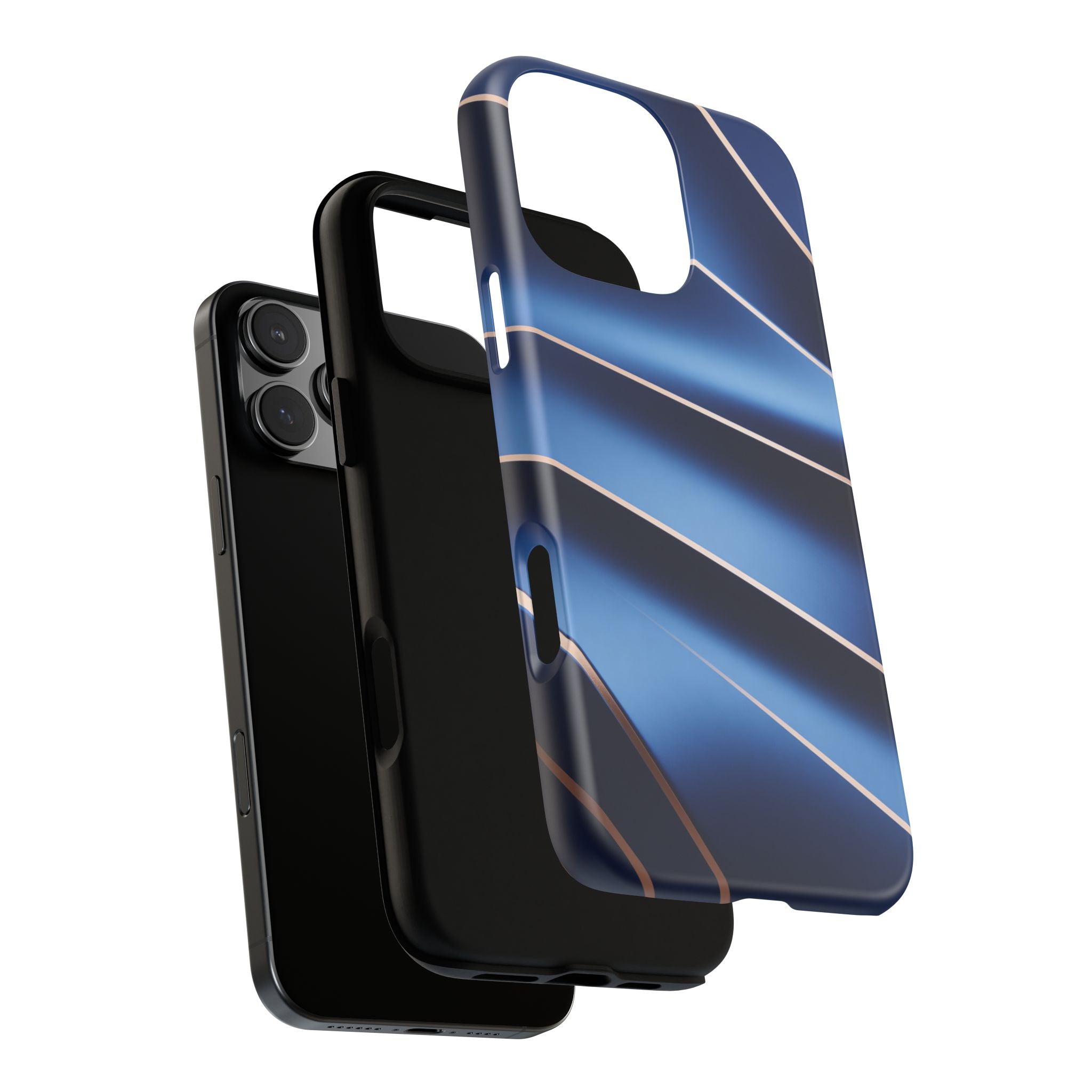 Blue Metallic Wave Phone Case