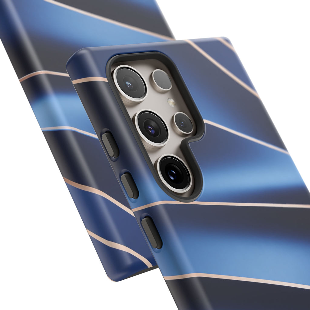 Blue Metallic Wave Phone Case