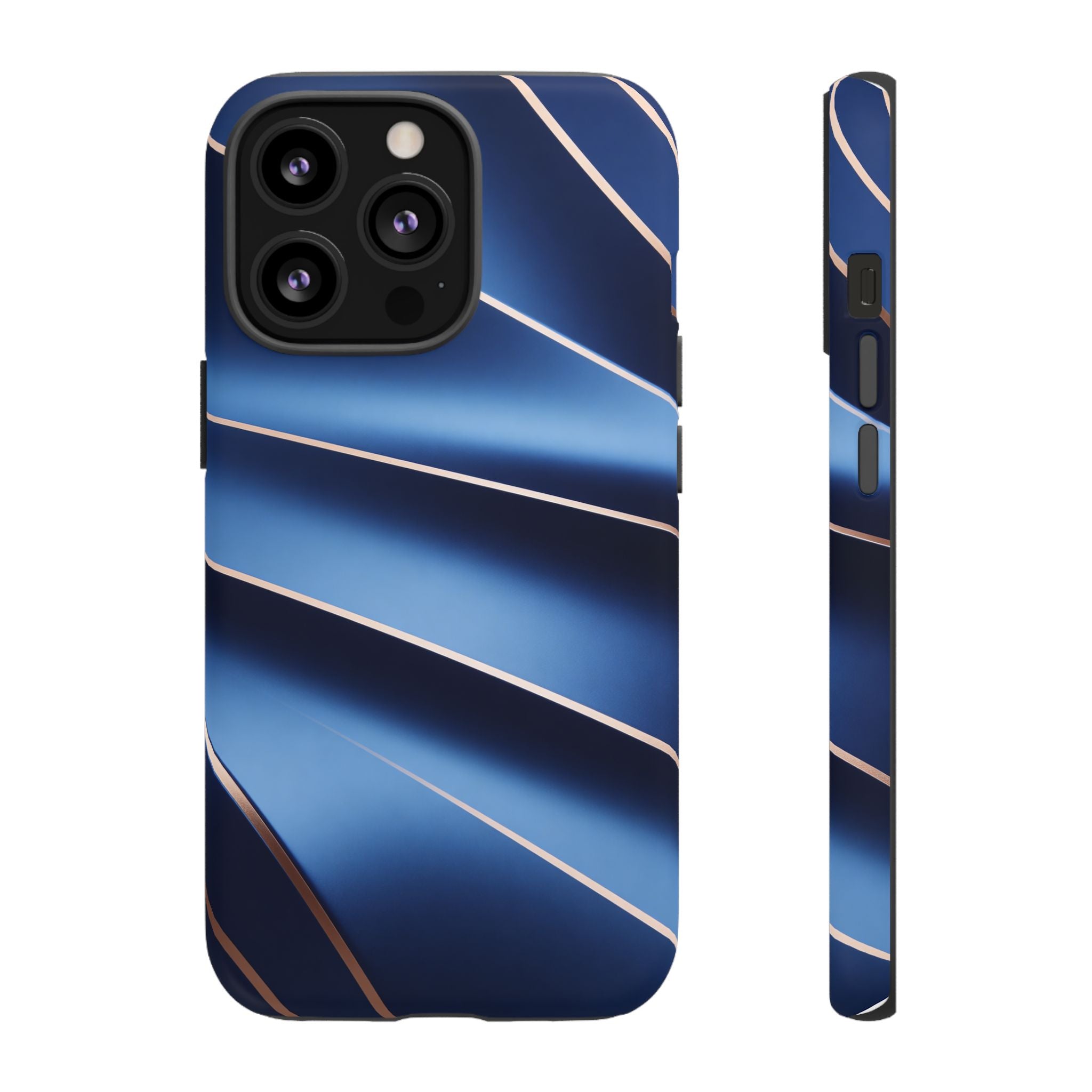 Blue Metallic Wave Phone Case