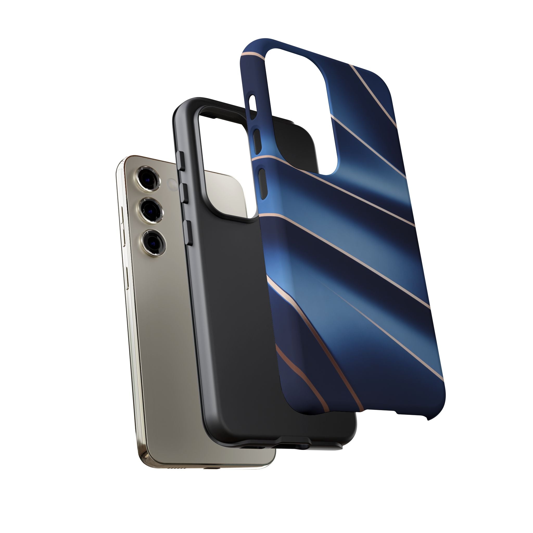 Blue Metallic Wave Phone Case