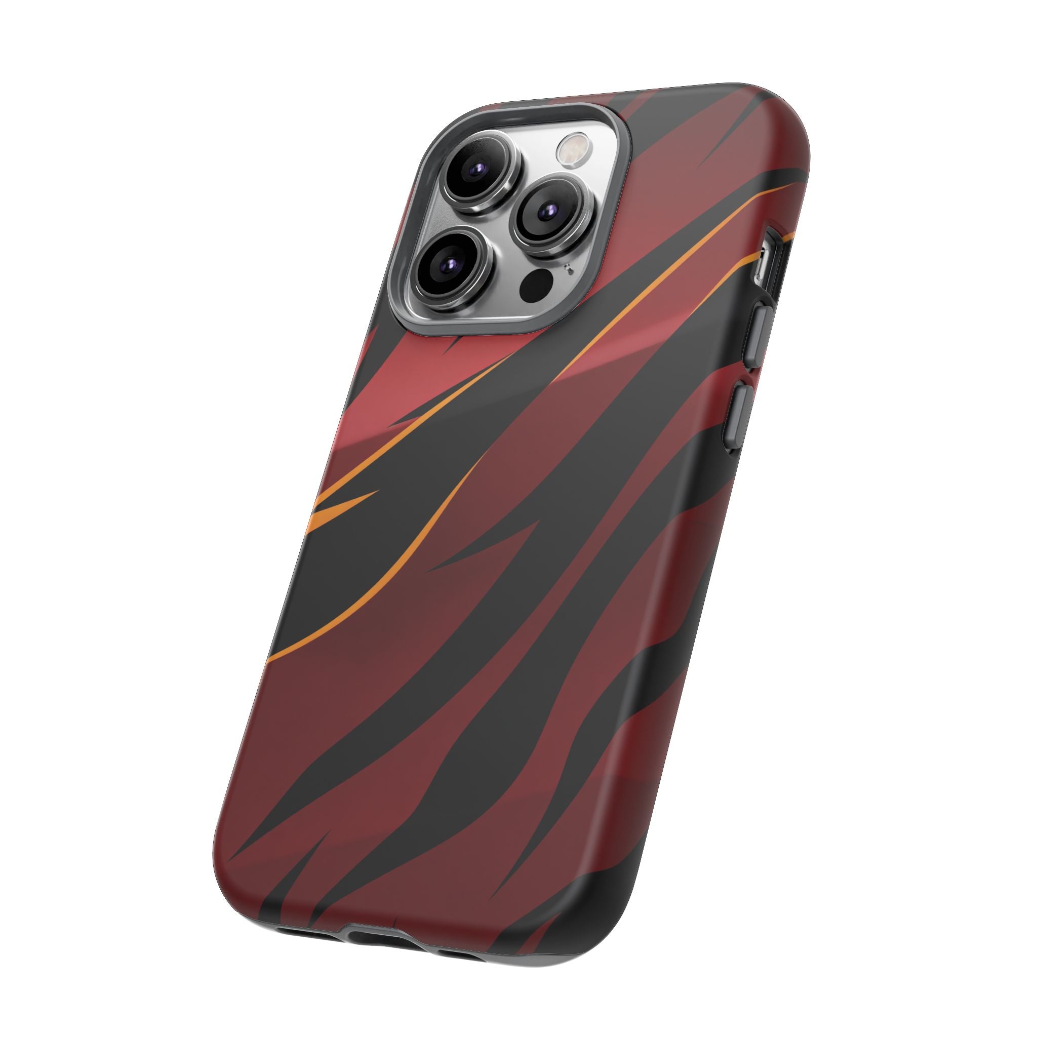 Red Black Tiger Stripe Protective Tough Case
