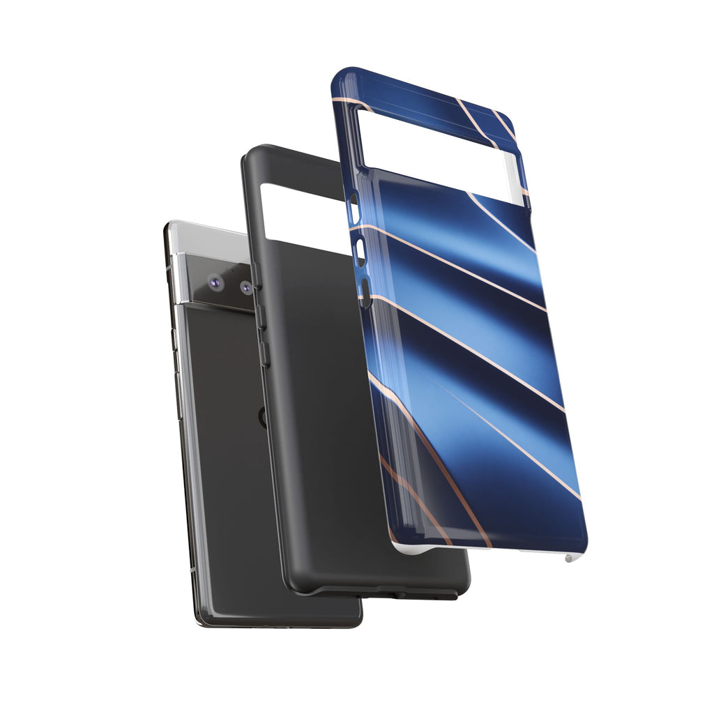 Blue Metallic Wave Phone Case