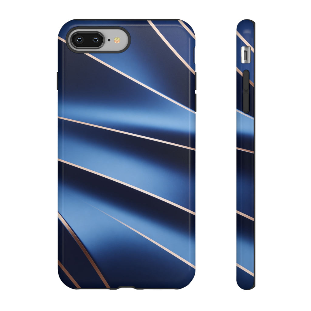 Blue Metallic Wave Phone Case