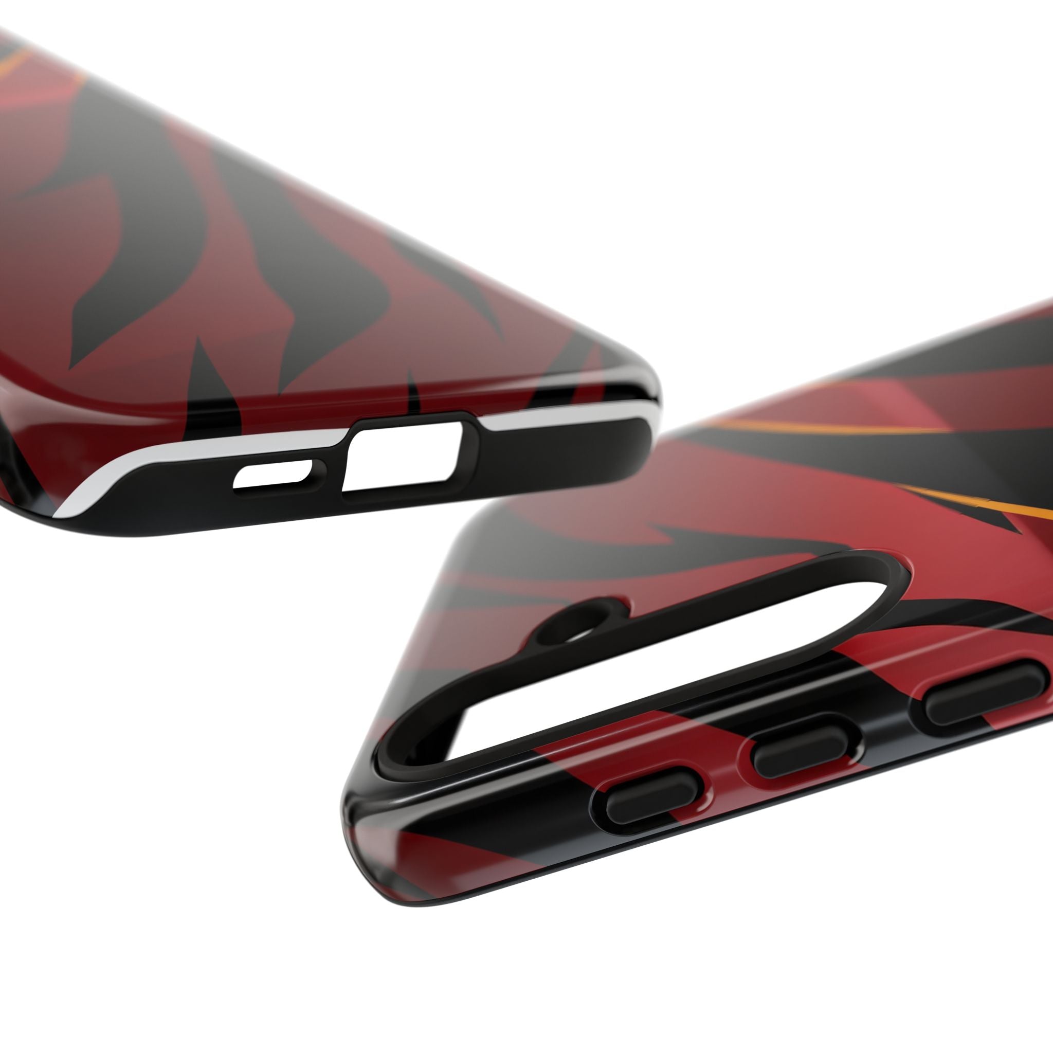 Red Black Tiger Stripe Protective Tough Case