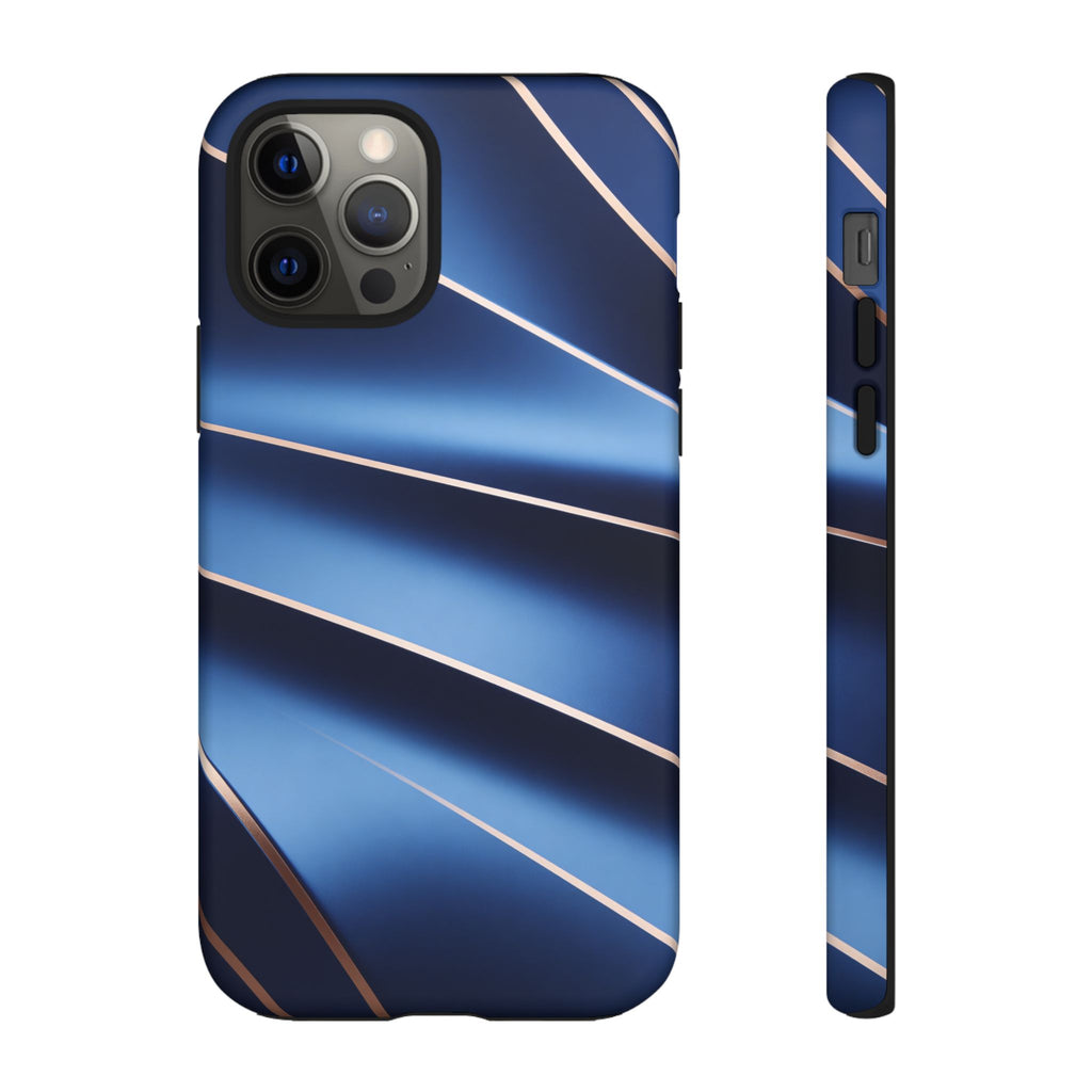 Blue Metallic Wave Phone Case