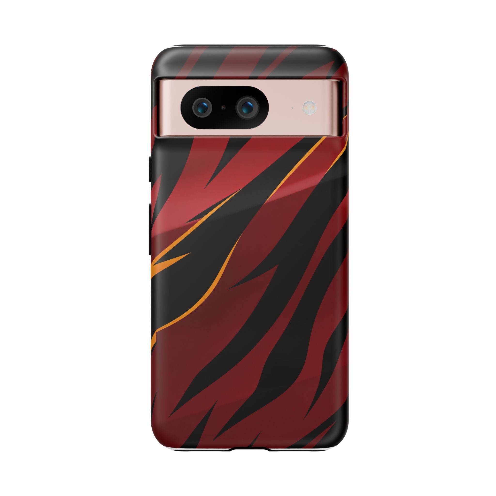 Red Black Tiger Stripe Protective Tough Case