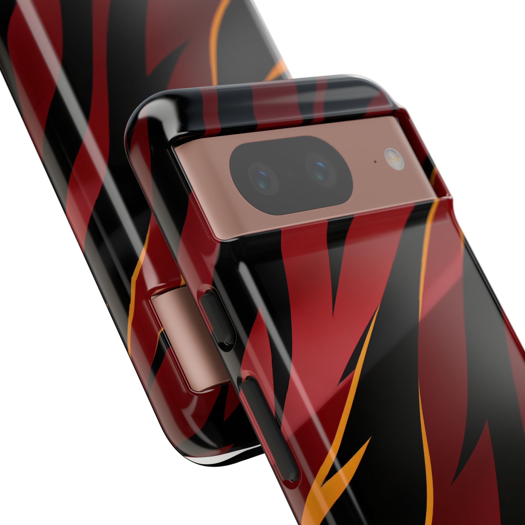 Red Black Tiger Stripe Protective Tough Case
