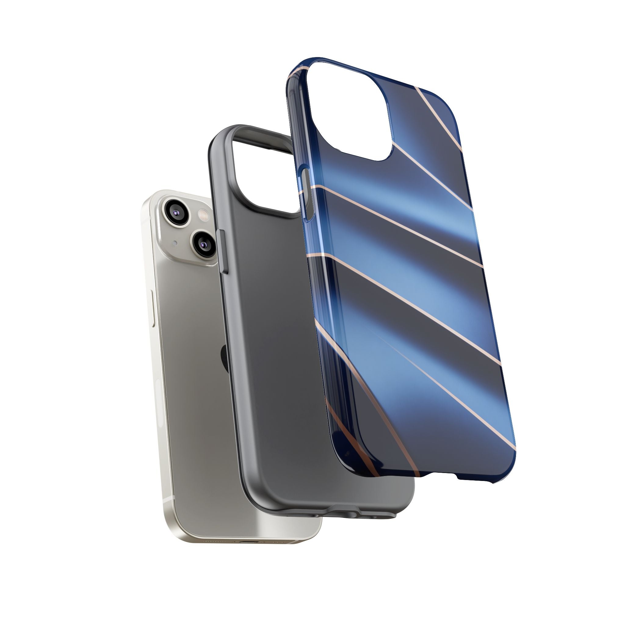 Blue Metallic Wave Phone Case