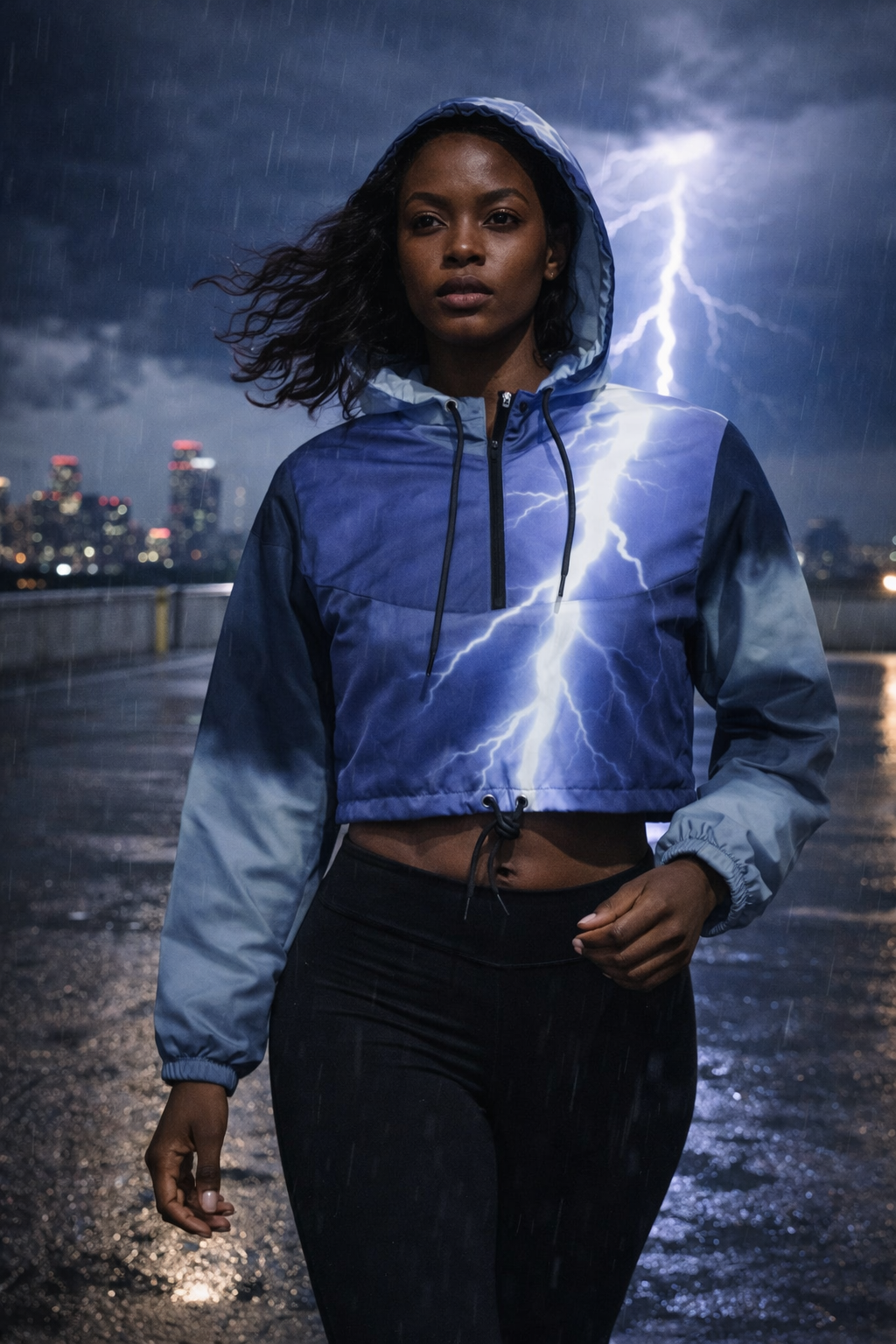 Silent Thunder cropped windbreaker