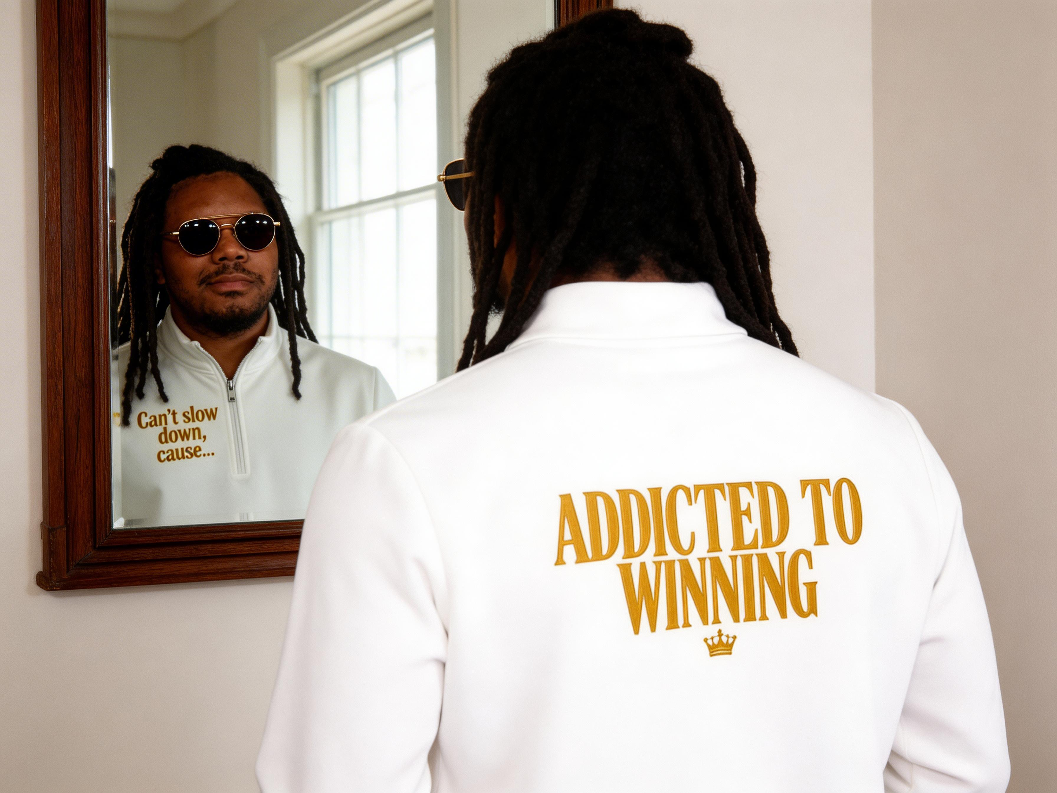 Quarter-Zip Pullover — “Addicted to Winning”